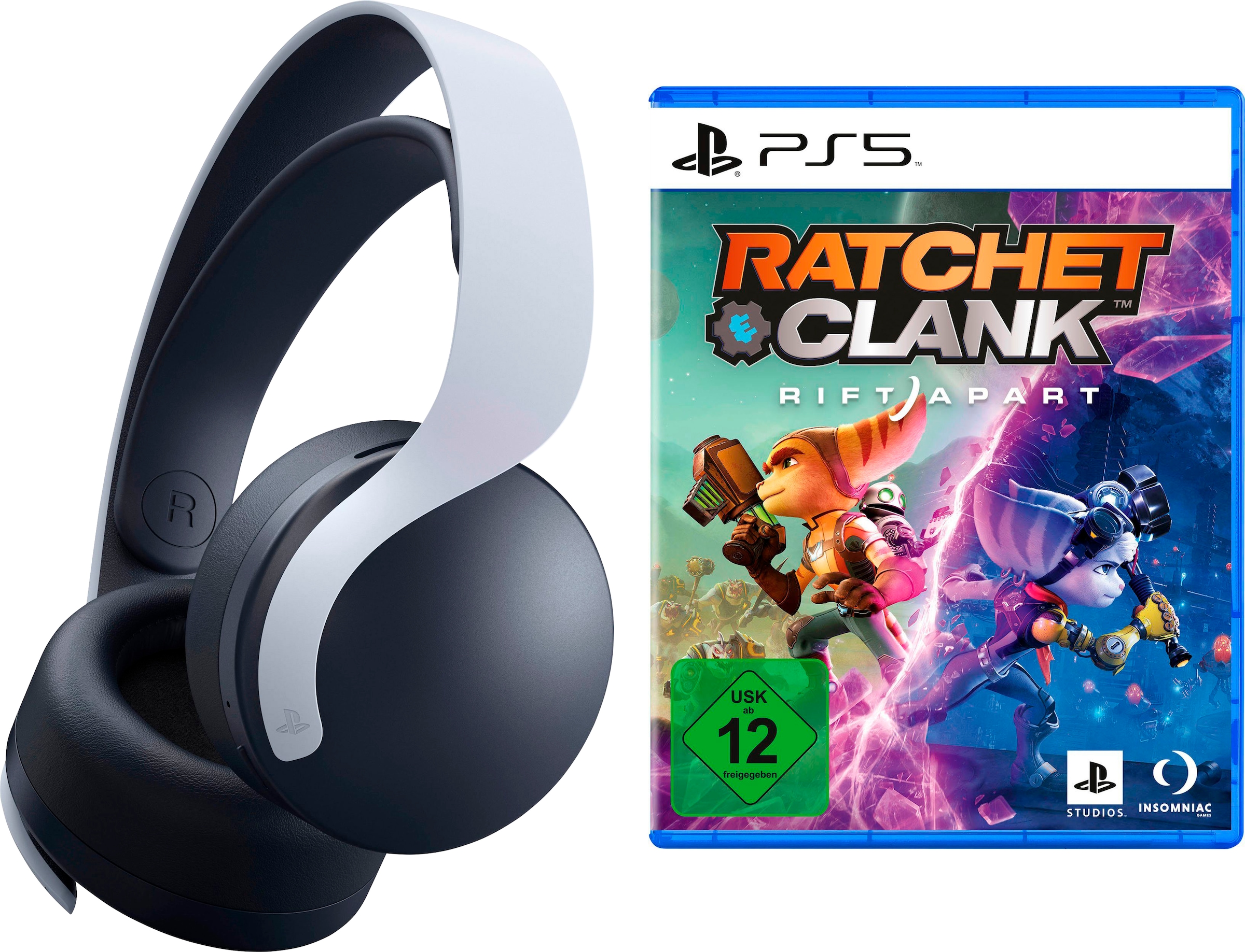 Bild von PlayStation 5 Wireless-Headset »PULSE 3D«, Rauschunterdrückung, inkl. Ratchet & Clank: Rift Apart