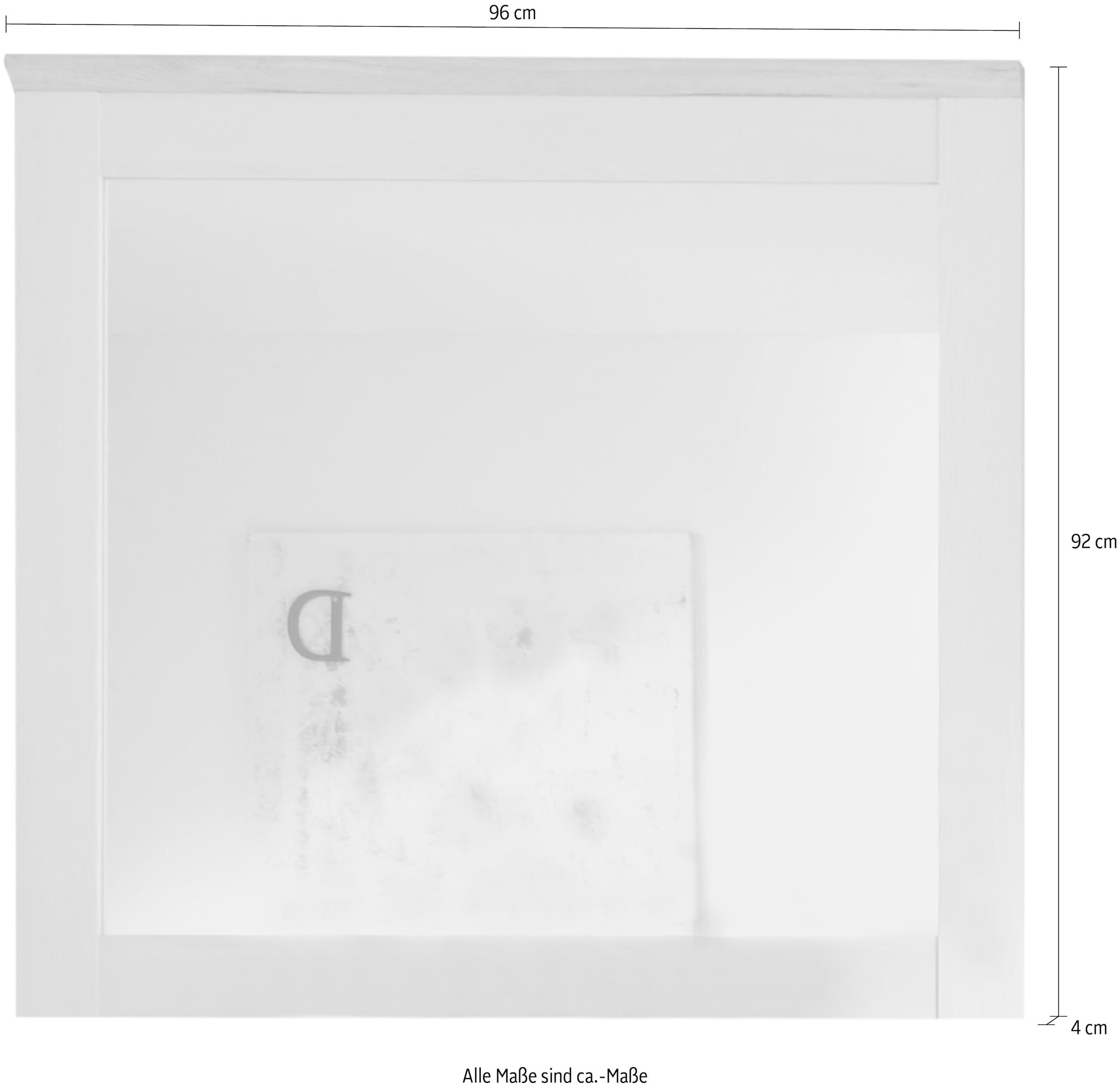HBZ Spiegel »Romance Landhaustil, BxHxT 96x92x4 cm«, (1 St.), Absetzung in Eiche San Remo hell