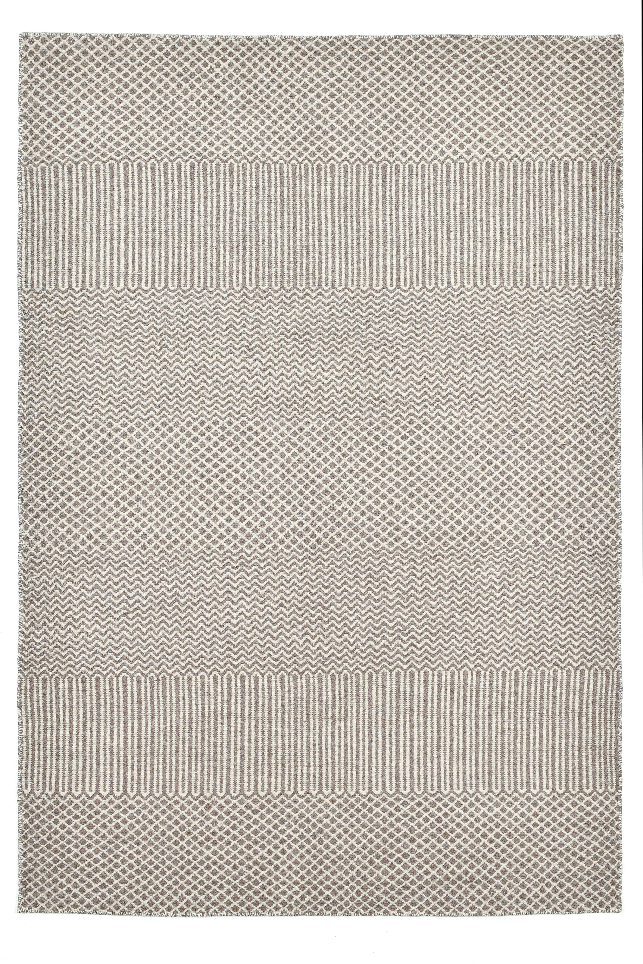 my home Wollteppich »Edling«, rechteckig, 10 mm Höhe, Handweb Teppich, reine Wolle, modernes Design, Scandi, Wohnzimmer