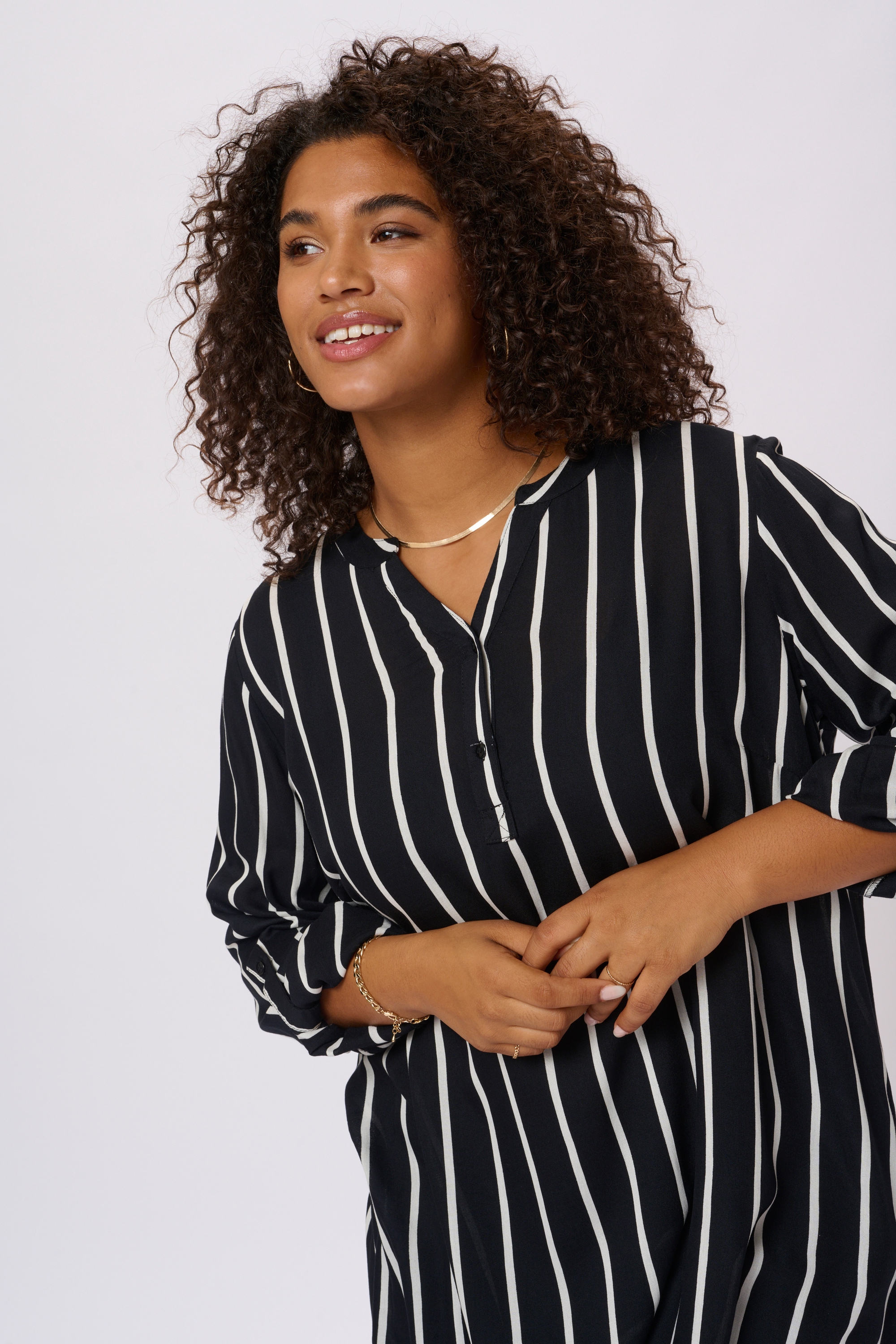 KAFFE Curve Midikleid »Damen Kleid KCmilana«