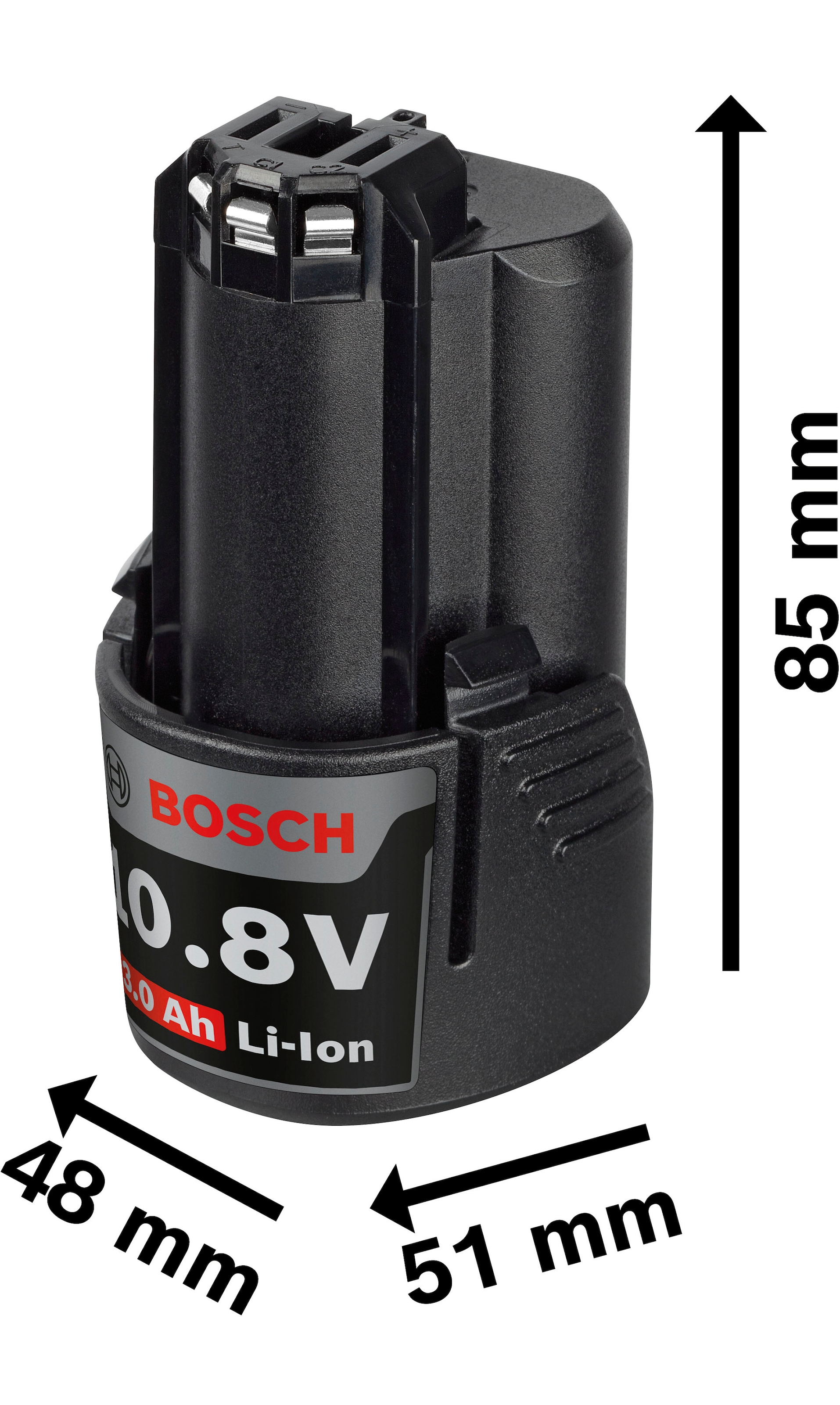 Bosch Professional Akku »»GBA 12V 3.0Ah Battery««, Kompakter 3,0-Ah-Akku aus der 12-Volt-Klasse