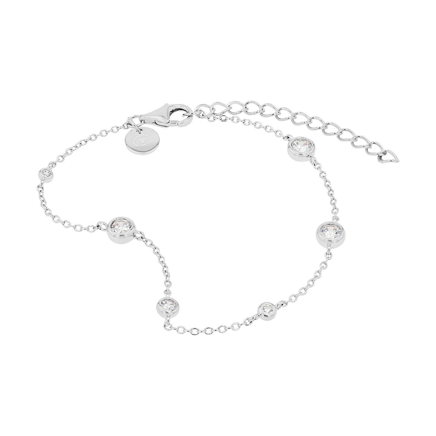 TOM TAILOR Silberarmband mit Zirkonia (synth.)