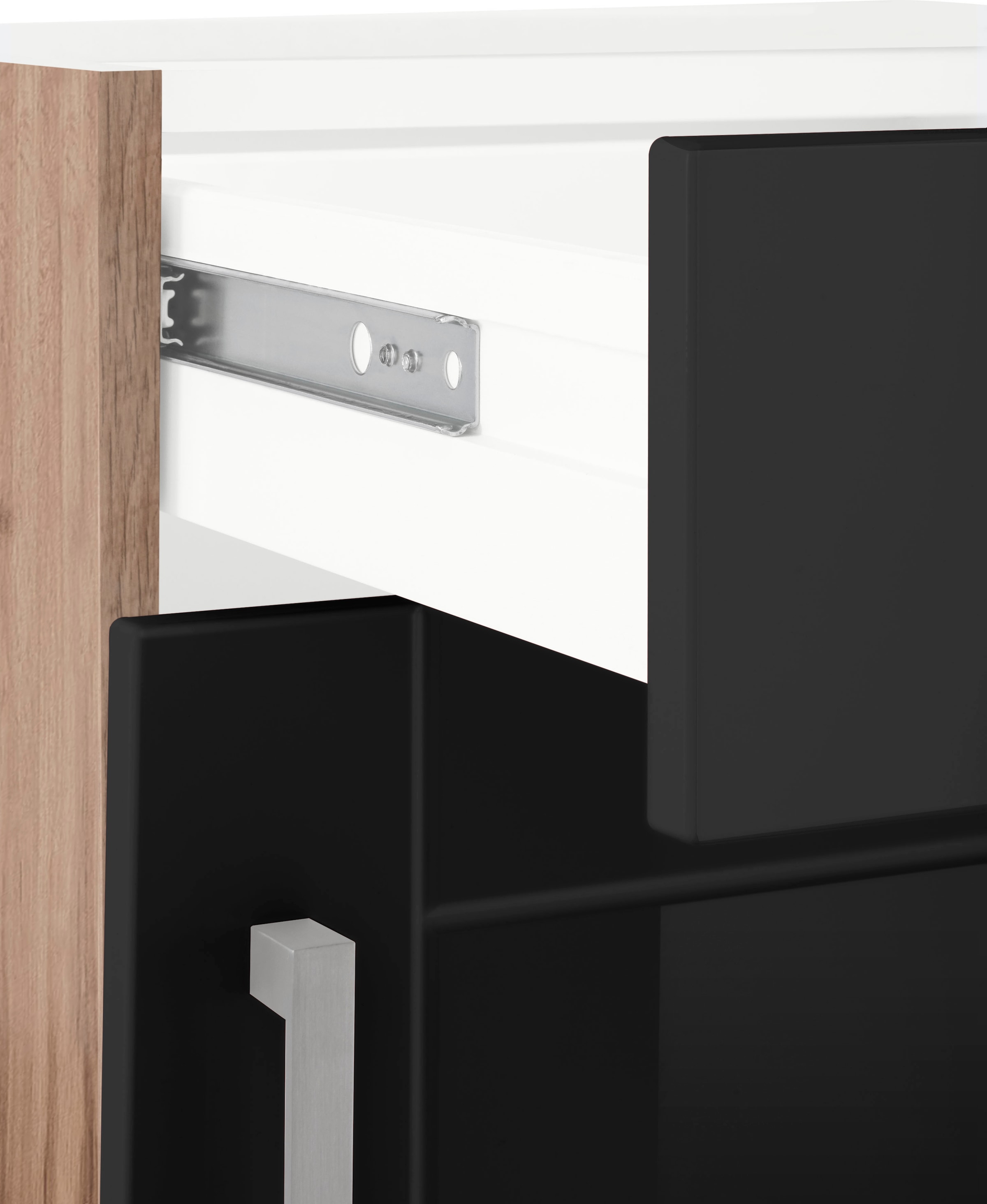 KOCHSTATION Unterschrank »KS-Tinnum«, 60 cm breit, MDF-Fronten, Metallgriff, 1 Schubkasten, 1 Tür