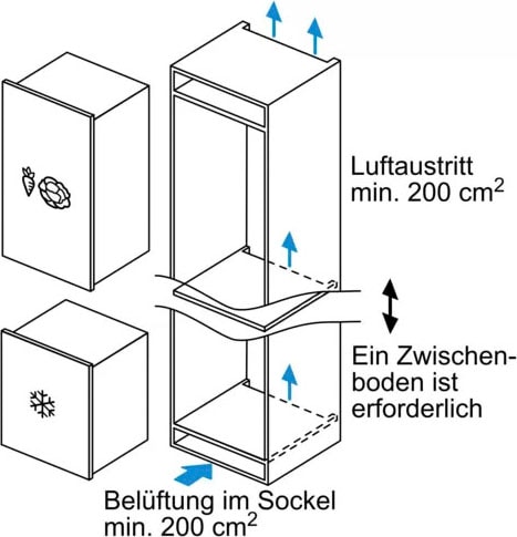 NEFF Einbaugefrierschrank N 50 »GI1216DE0«, 87,4 cm hoch, 55,8 cm breit