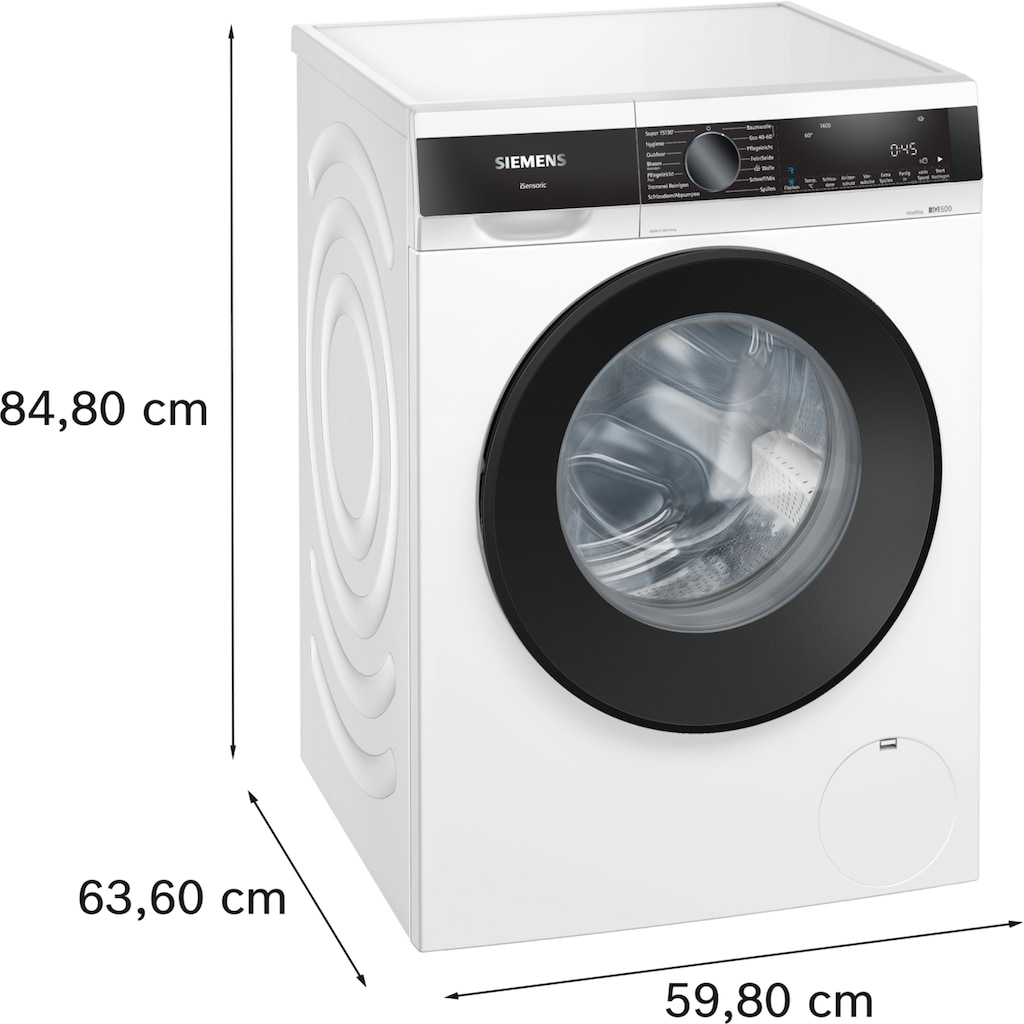 SIEMENS Waschmaschine »WG44G2140«, iQ500, WG44G2140, 9 kg, 1400 U/min