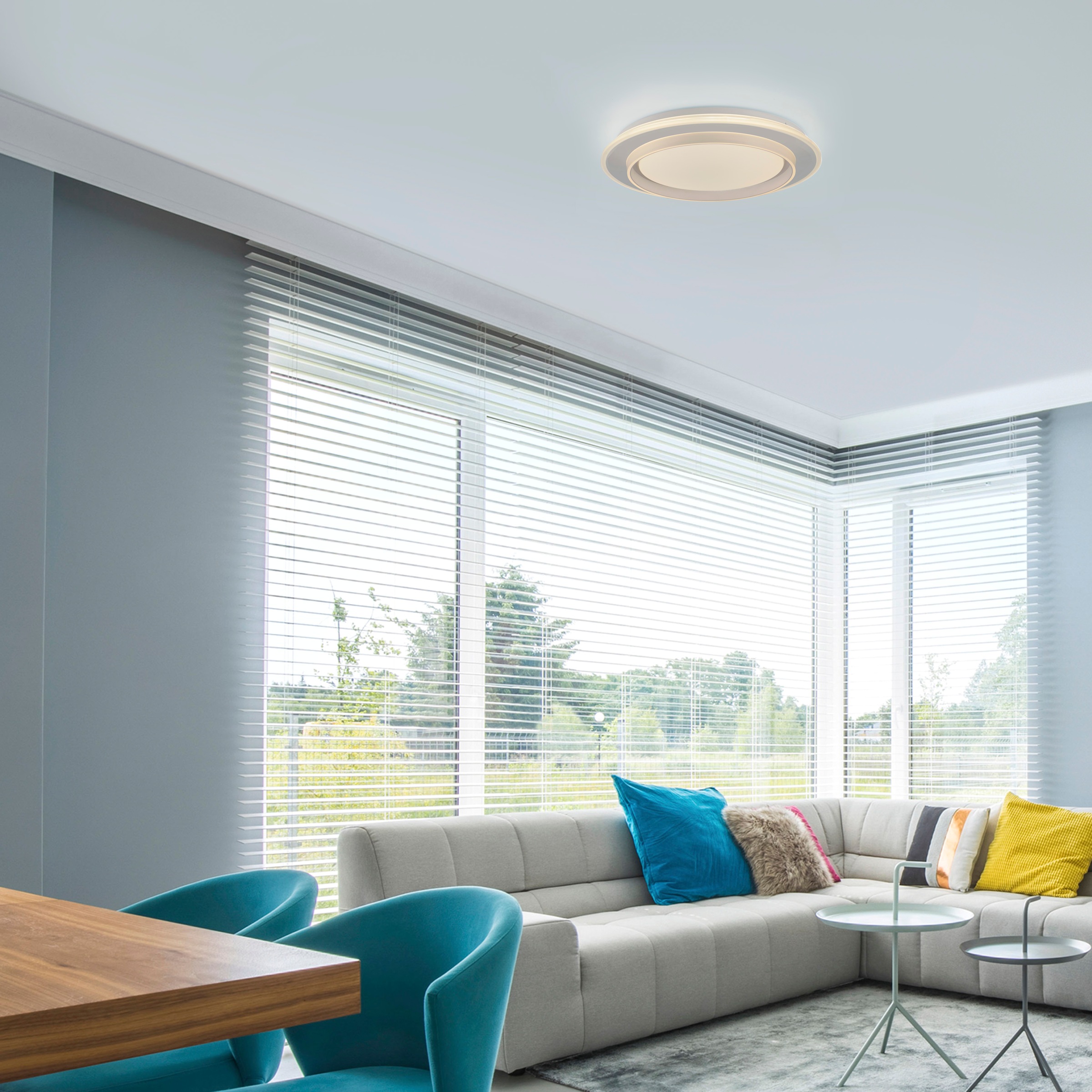 JUST LIGHT LED Deckenleuchte »LAGO« LED-Board 1 Stk. warmweiß - kaltweiß CC günstig online kaufen