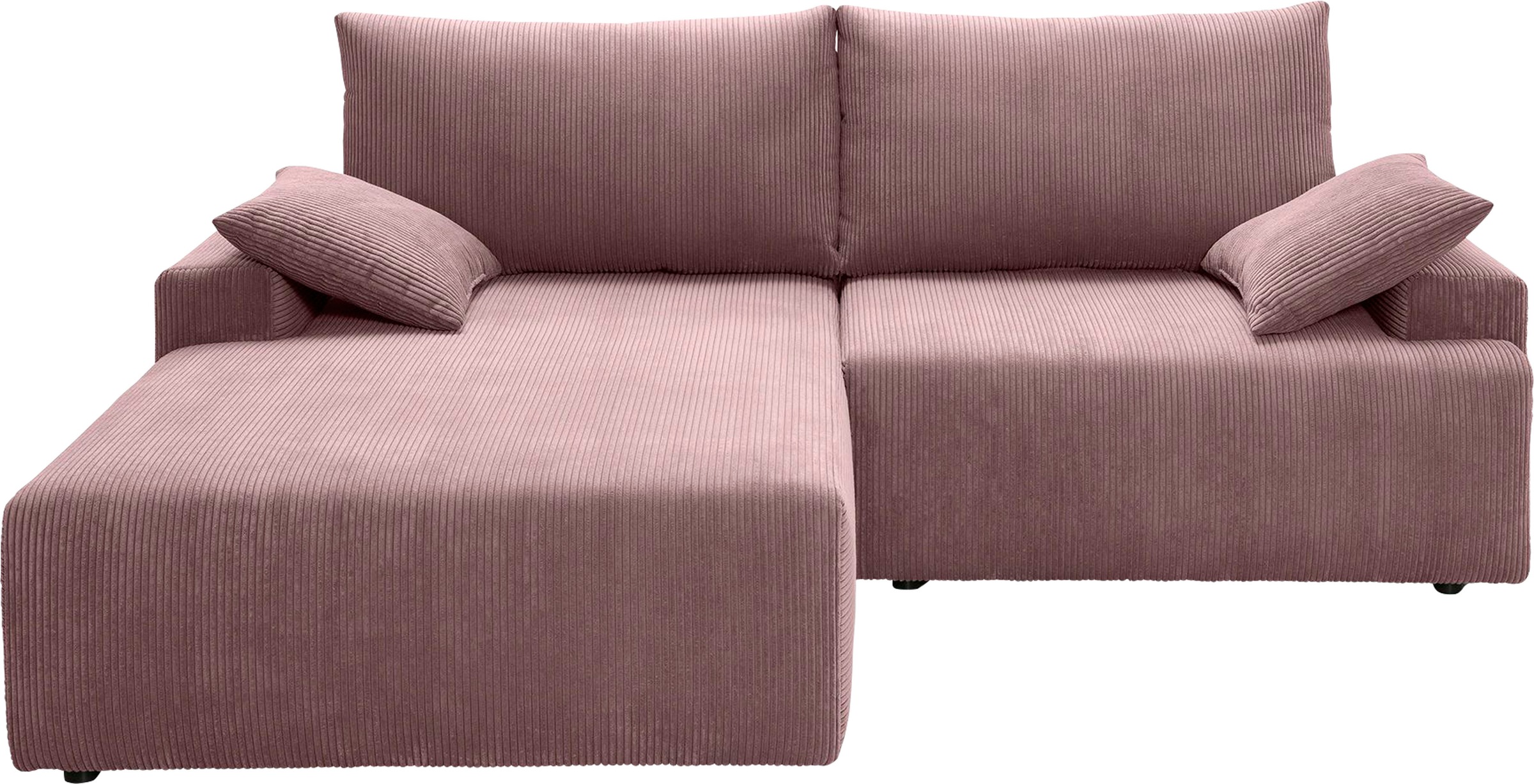 exxpo - sofa fashion Ecksofa »Orinoko, aktuelles Design und hoher Sitzkomfort, L-Form«, inkl. Bettfunktion und Bettkasten, schöne Farben im angesagten Cord