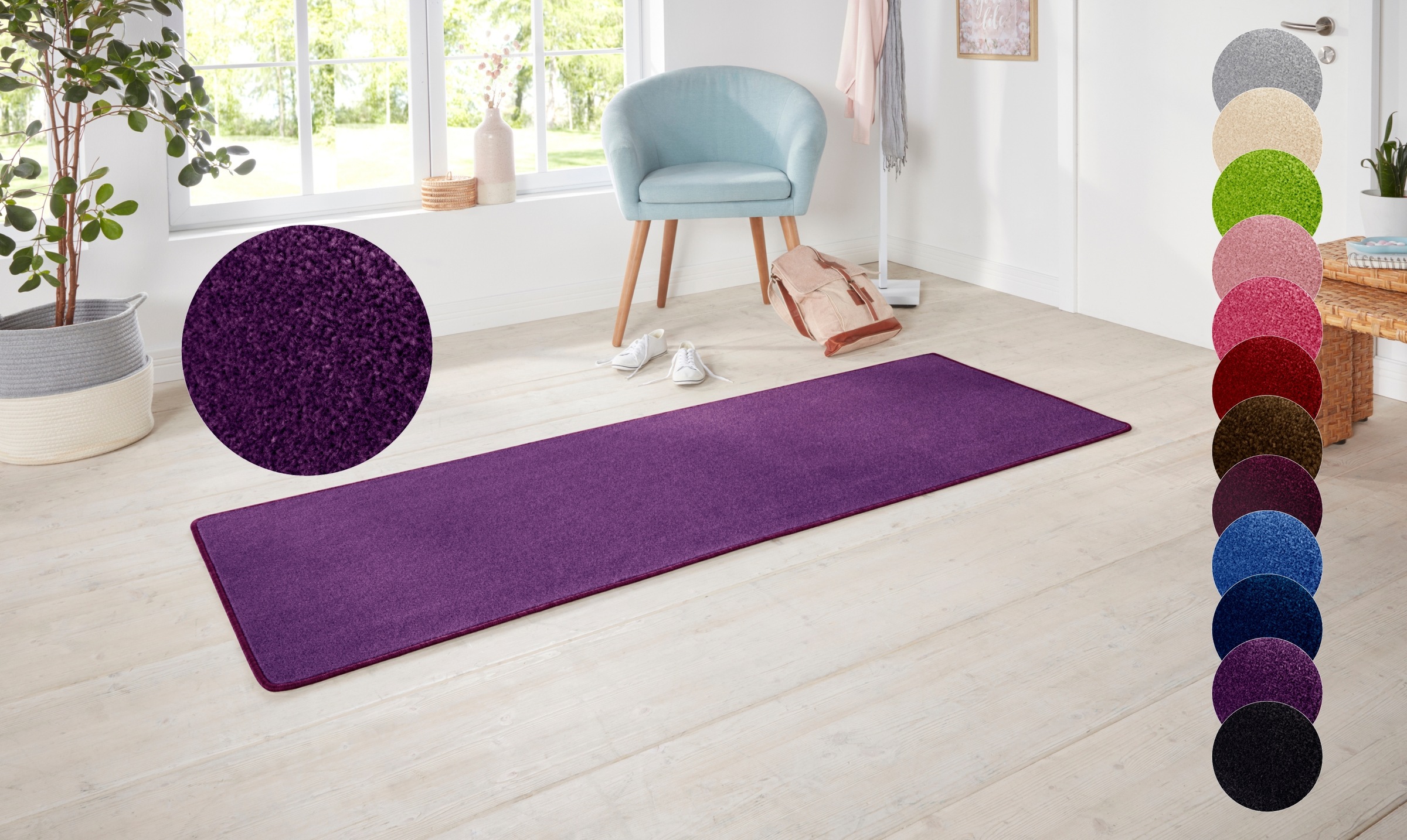 HANSE Home Teppich »Shashi«, rechteckig, 8,5 mm Höhe, Kurzflor, Unifarben, günstig online kaufen