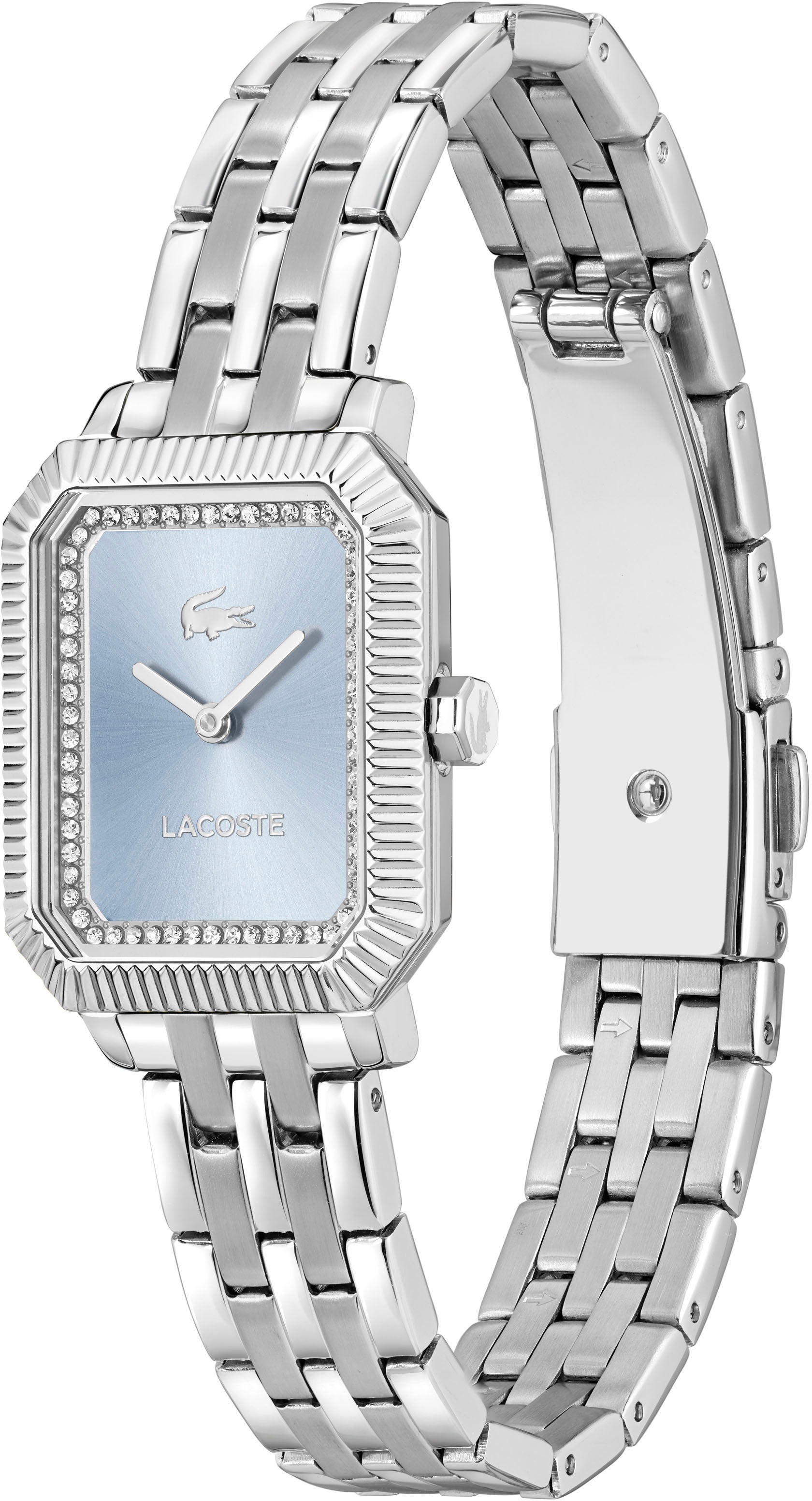 Lacoste Quarzuhr »LACOSTE PARISIENNE«, Armbanduhr, Damenuhr, Edelstahlarmband, analog