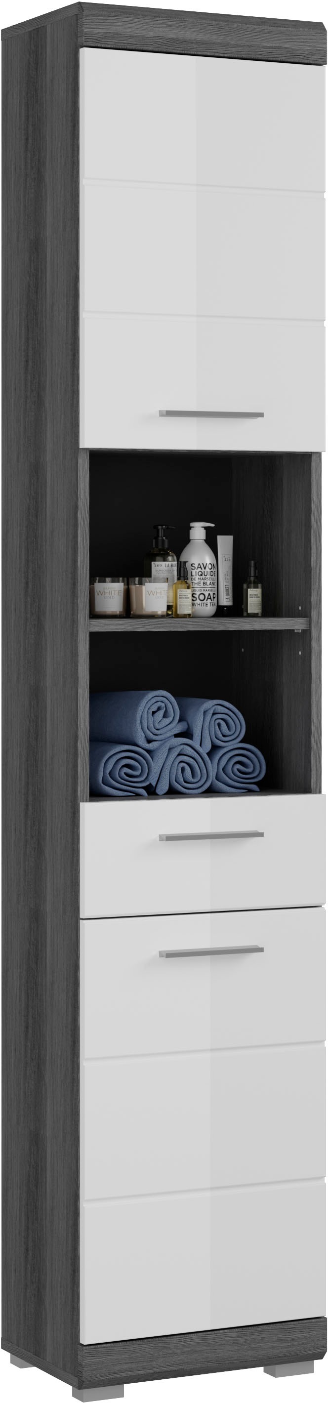 INOSIGN Hochschrank »SIENA, Breite 37cm, 2 Tür, 1 Schubkasten, 2 offene Fäc günstig online kaufen