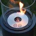 GLOW FIRE Elektrokamin »Glow Fire Emma Ethanol-Standsäule«, Ethanolbrenner mit großem Flammenspiel, schwarz