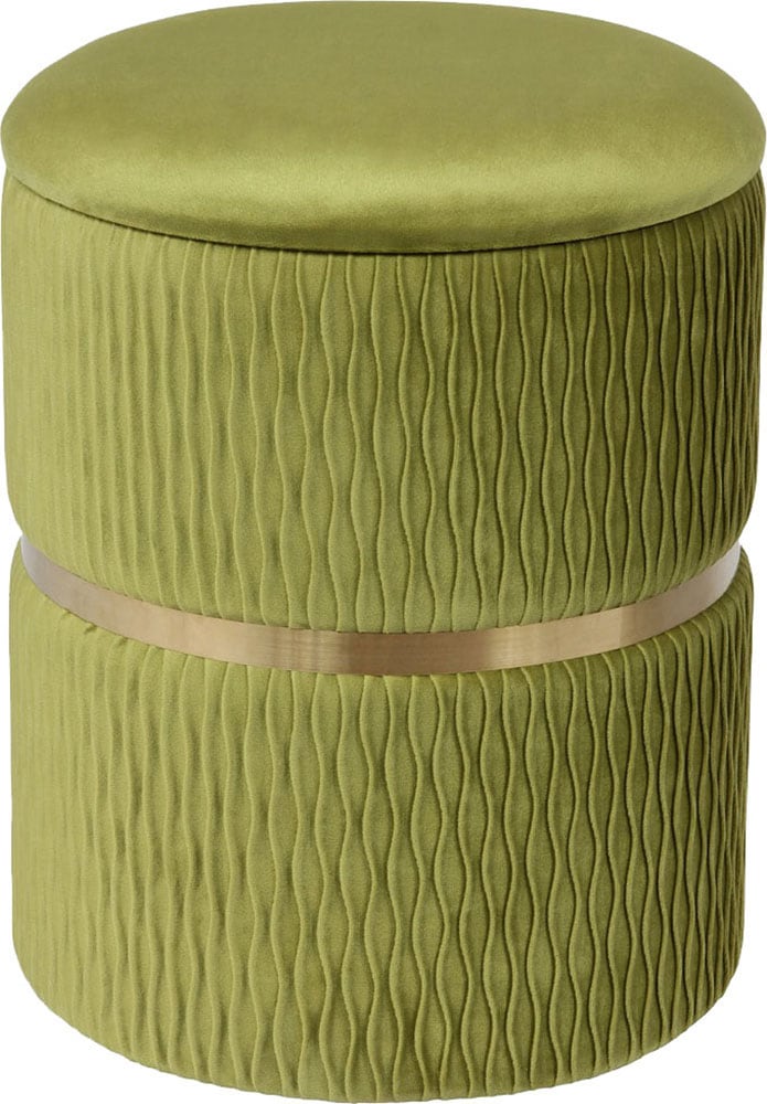 Kayoom Polsterhocker »Hocker Zora 425 2er-Set, Praktischer und versteckter Stauraum«, (Set, 2 St.), 2er-Set mit Stauraum, ineinander stapelbar, goldener Ring