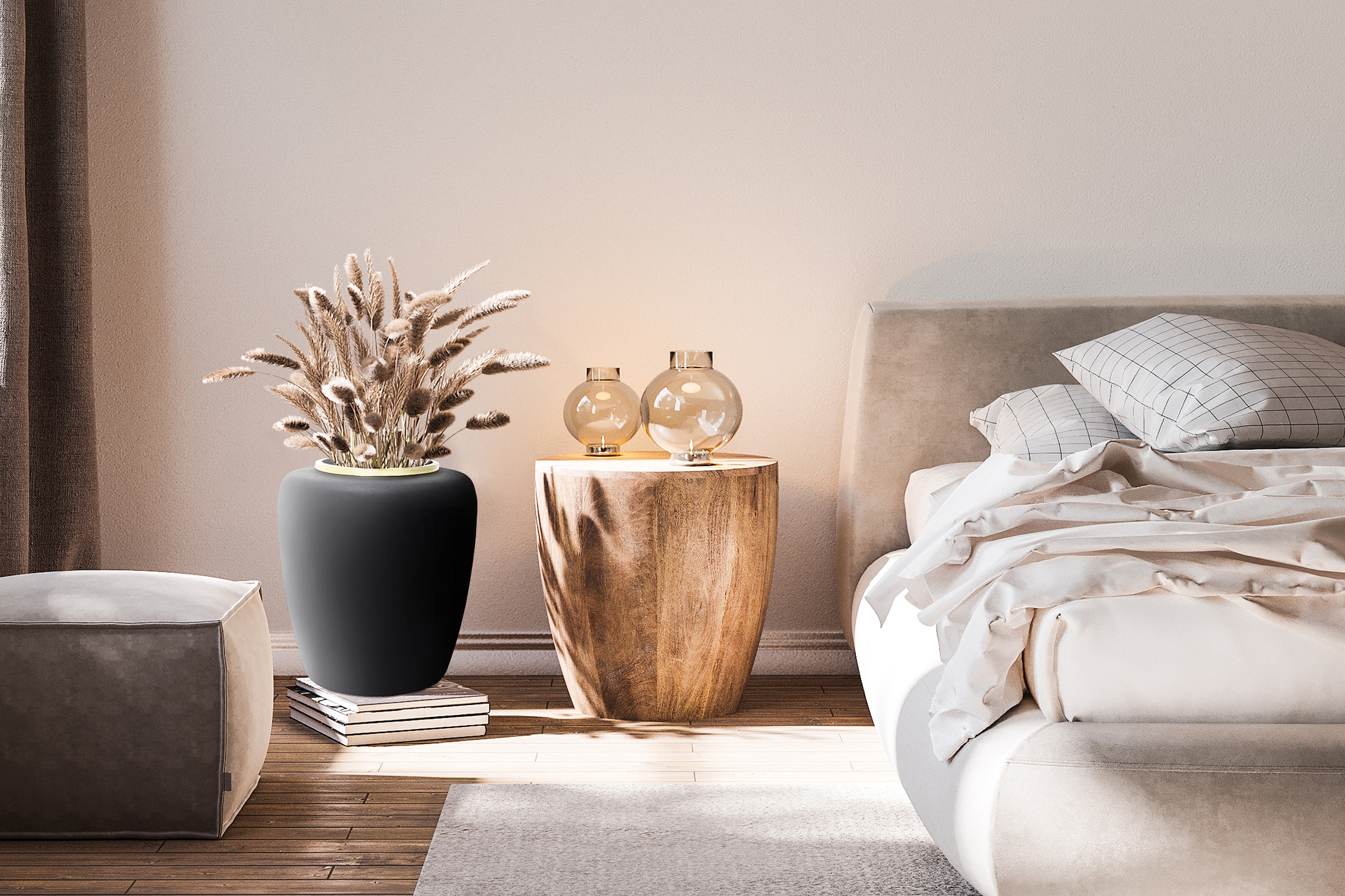 KAYOOM Dekovase »Vase Art Deco 2025« Handarbeit, zeitloses Design, schicke Matt-Finish-Oberfläche Schwarz / Gold