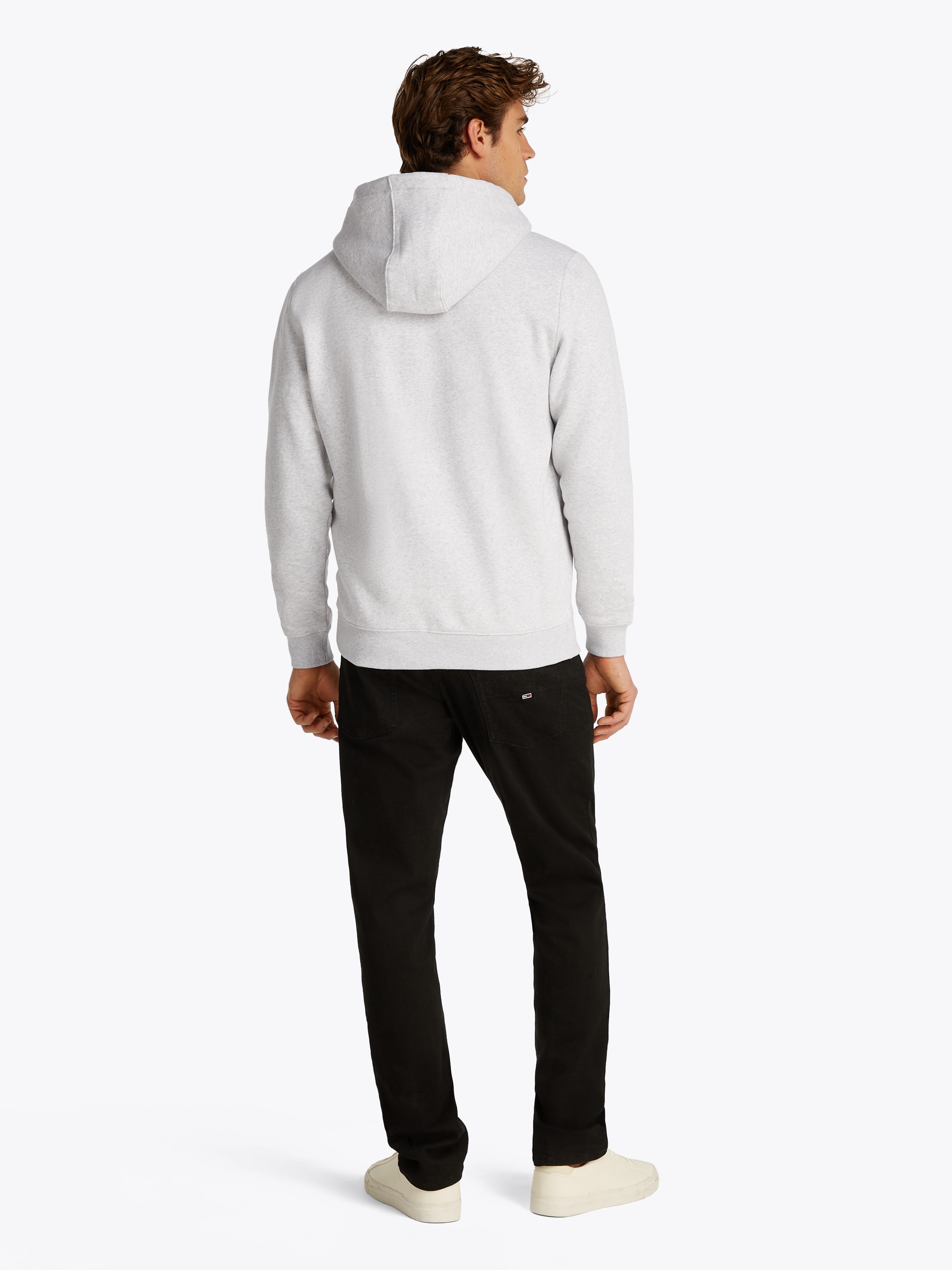 Tommy Jeans Sweatshirt »TJM REG S FLAG ZIP FLEECE THRU«, mit bestickten Markenlogo auf Brusthöhe