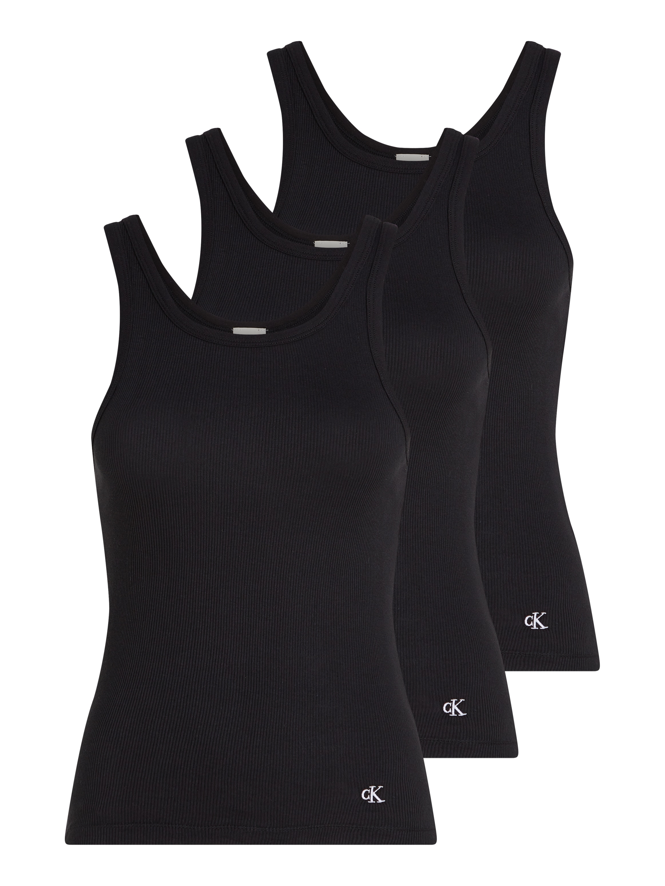 Calvin Klein Underwear Tanktop »SCOOP NECK COTTON TANK 3PK«, (Packung, 3 tlg., 3er-Pack), mit Logostickerei