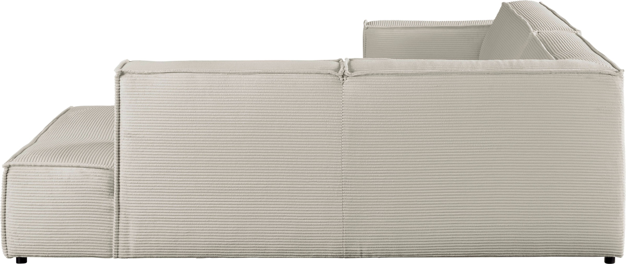 3C Candy Ecksofa »Matteo in elegant, kubischer Formensprache, bequem, L-Form«, mit auffälliger Kedernaht, Cord-Bezug, Lounge-Charakter