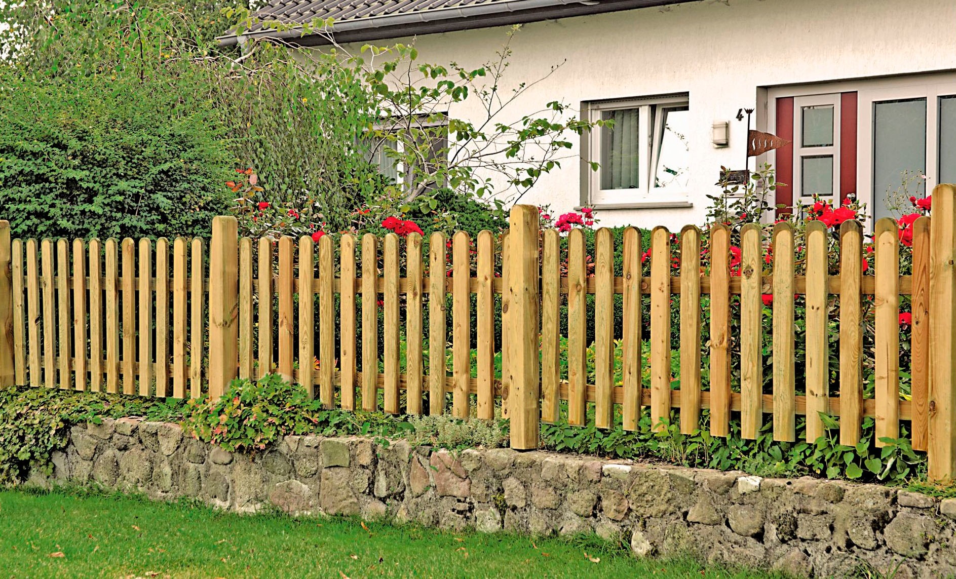 Tetzner & Jentzsch Lattenzaun »Houston 7« 9 Elemente, LxH: 1710x80 cm günstig online kaufen