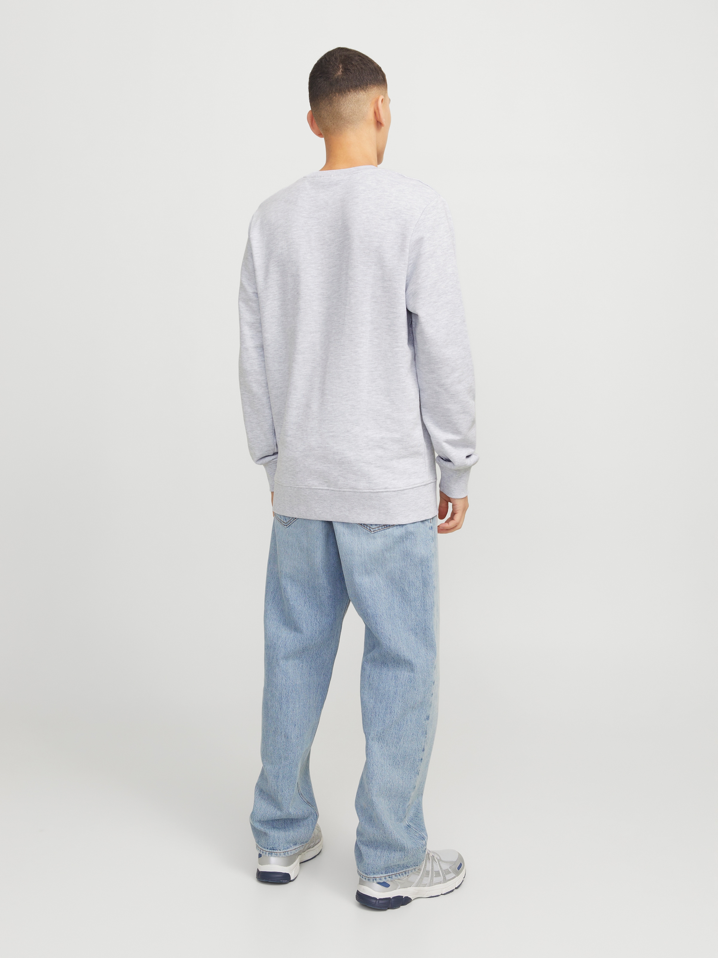 Jack & Jones Sweatshirt »JJHUDSON – Sweatshirt mit Print, Rundhals und Kapuze«, Print, modisch, regular fit, angeraute Sweatware, Rundhals
