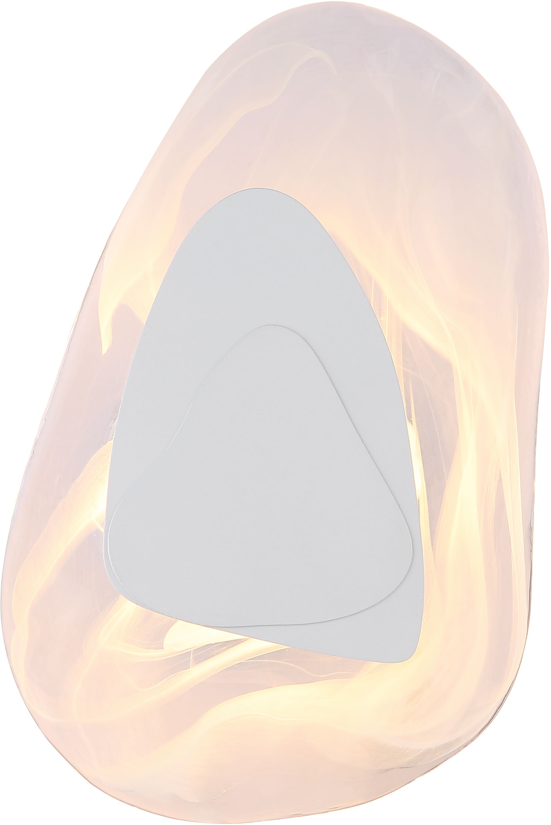 GLOBO LIGHTING LED Wandleuchte »DORSEY«, Leuchtmittel LED-Modul | LED fest integriert, Wandlampe/weiß/Glas klar/BxH: 203x315mm/Deko