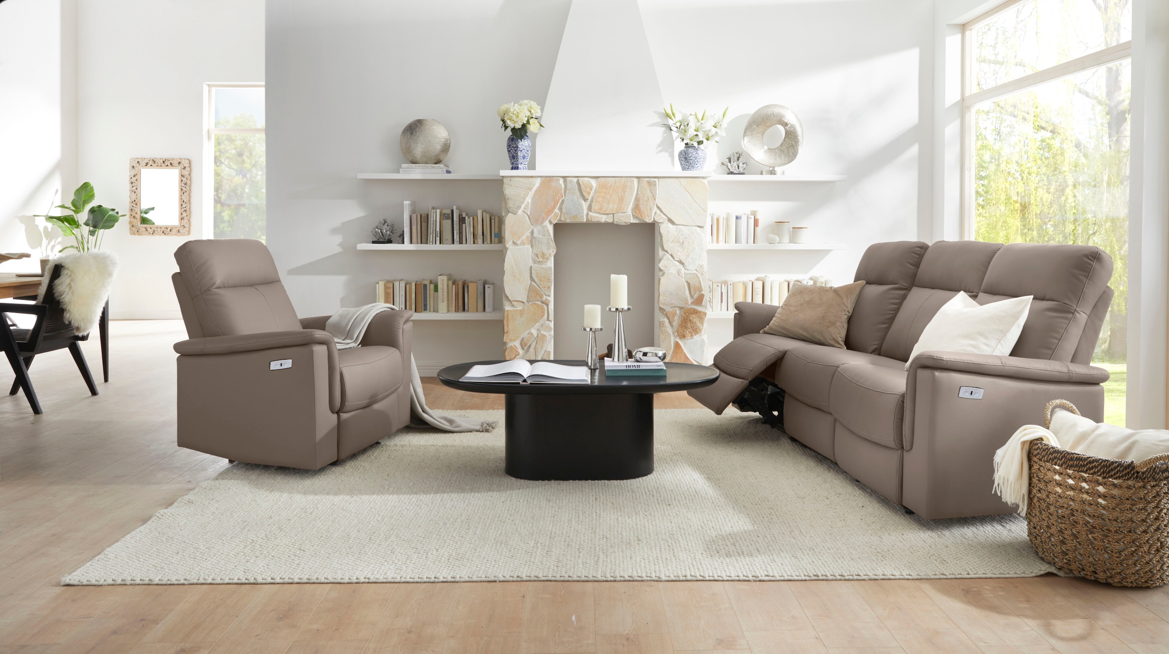 Home affaire 3-Sitzer »Southbrook«, mit manueller und elektrischer Relaxfunktion