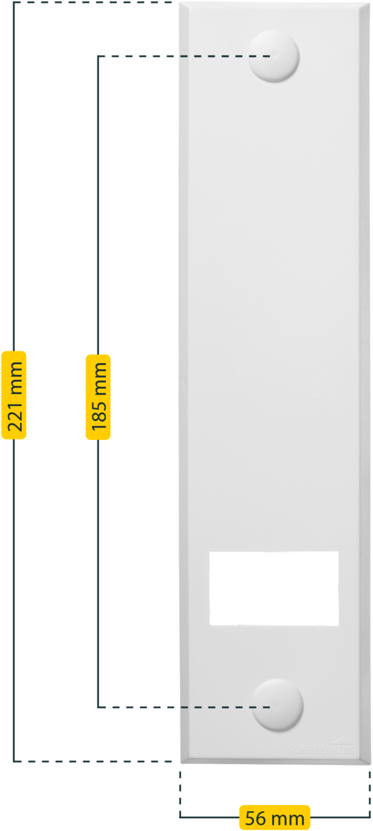 SCHELLENBERG Gurtwickler-Abdeckplatte »Standard Maxi, 18,5 cm Lochabstand, langlebig aus Kunststoff« Set, 5 Stk. tlg. Rollladen Abdeckblenden für Gurtwickler und Einlasswickler