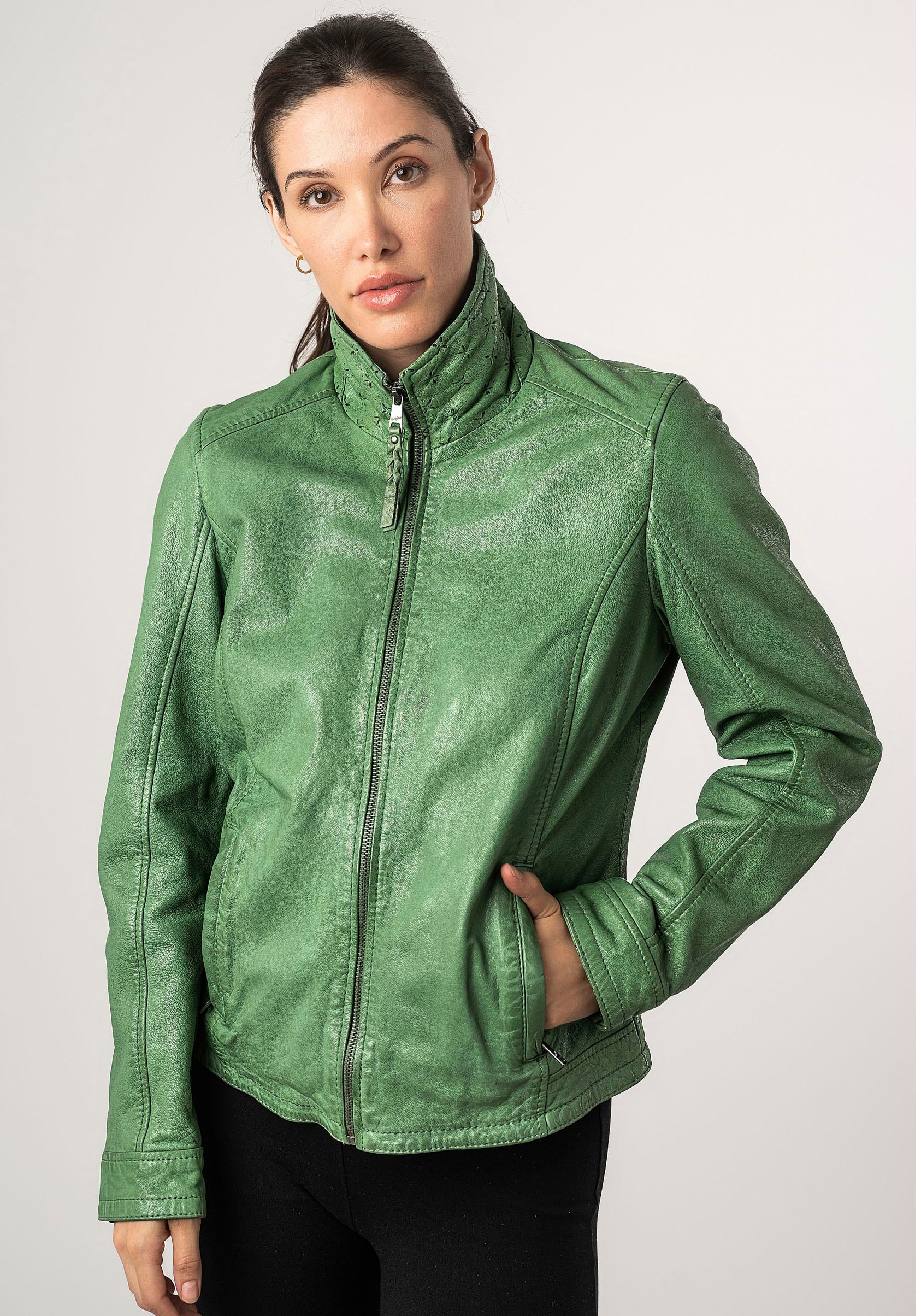 Mauritius Lederjacke »MWWalli«, mit Stehkragen