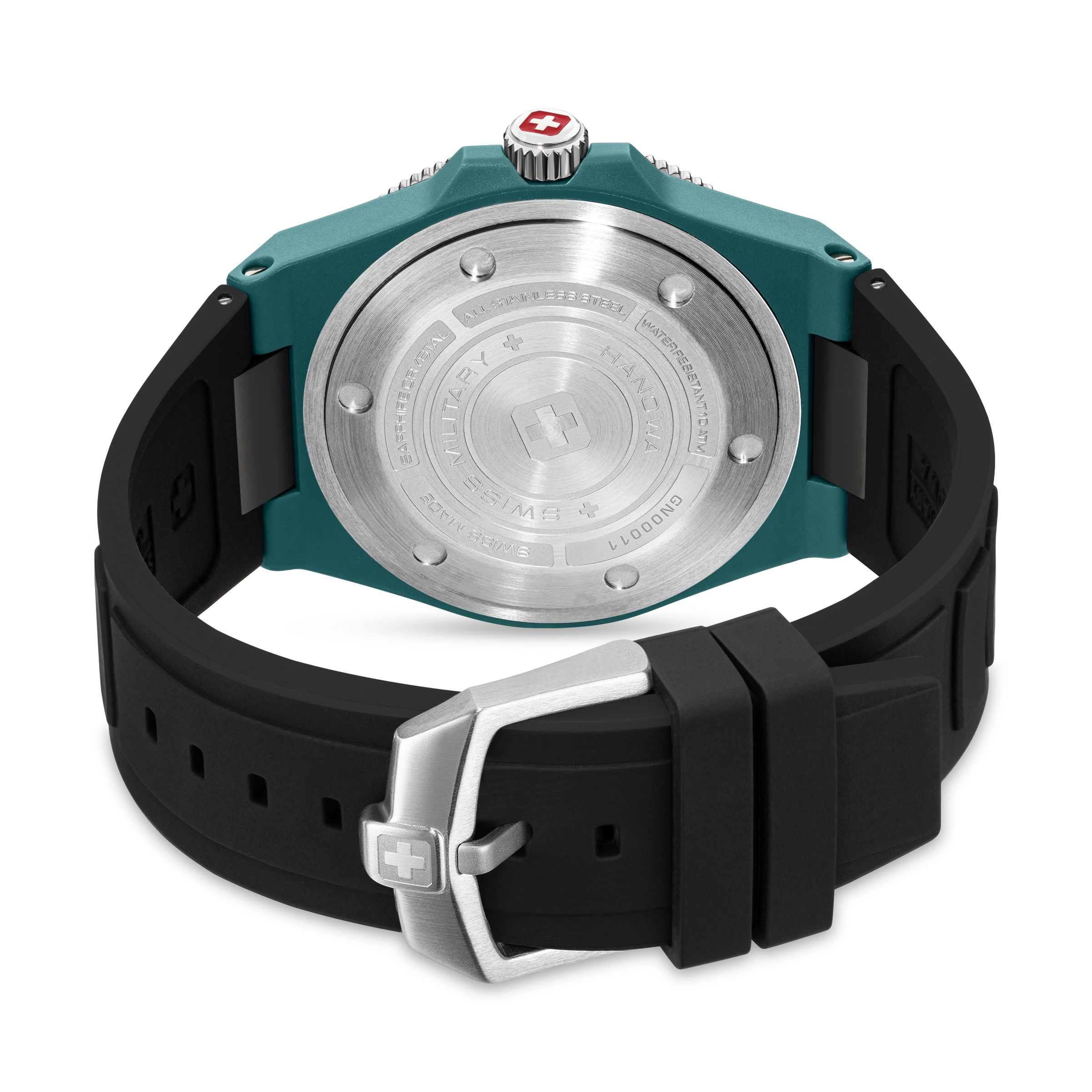 Swiss Military Hanowa Quarzuhr »Ocean Pioneer« Armbanduhr, Herrenuhr, Swiss Made, Silikonarmband, analog, Tag
