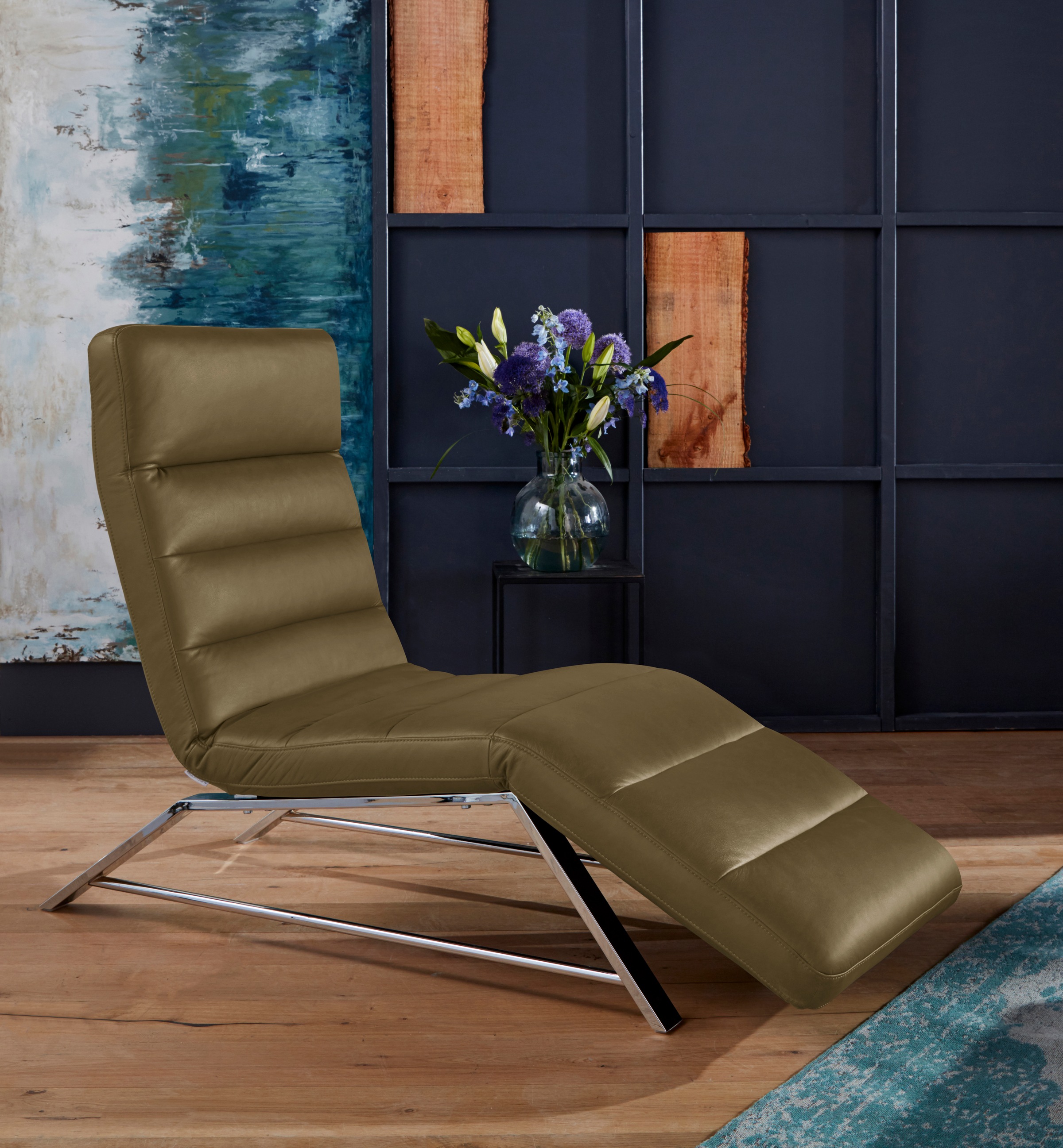 W.SCHILLIG Relaxliege »daily dreams«, Funktionsliege wahlweise mit Motor, Gestell Chrom, Breite 65 cm