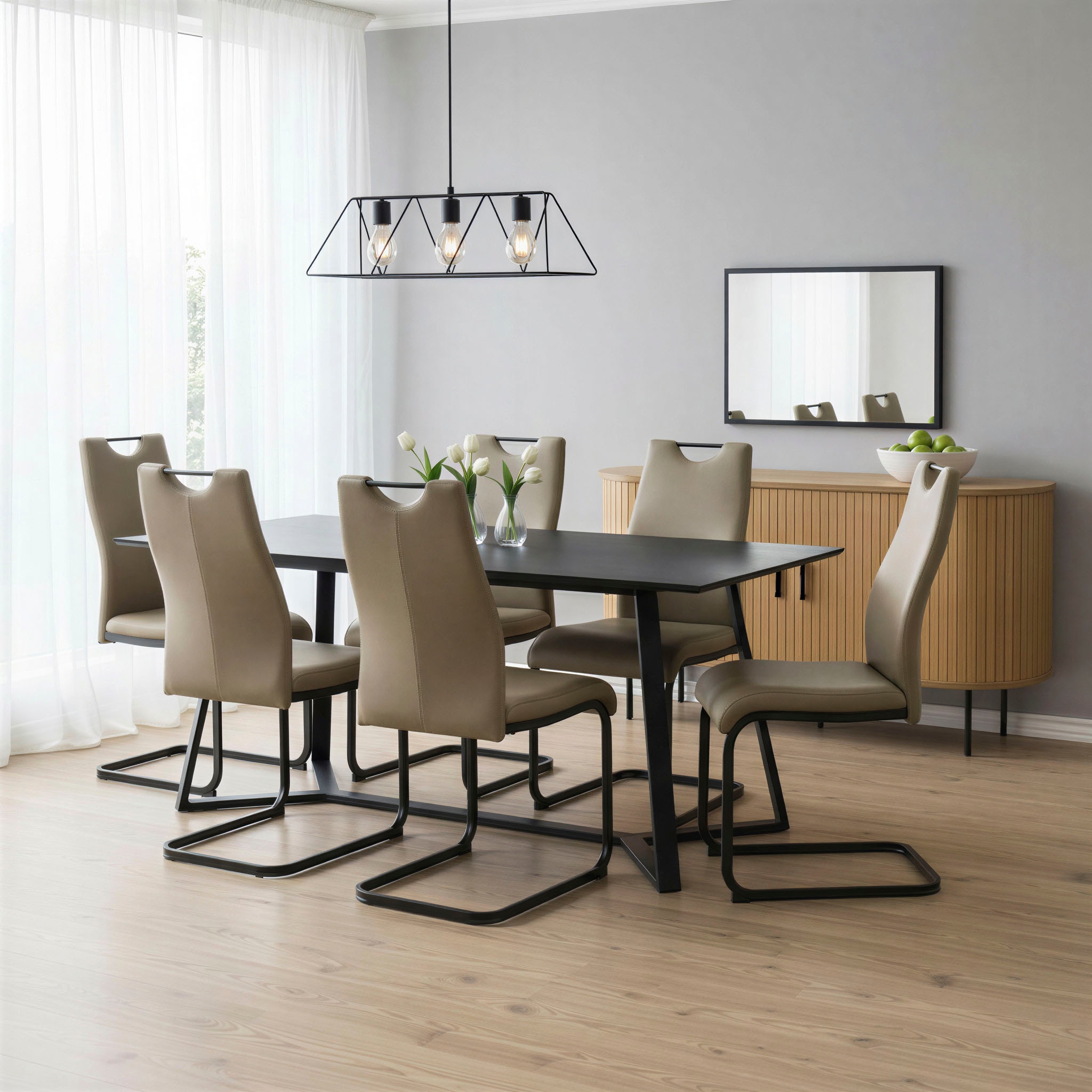 INOSIGN Freischwinger (Set) 2 Stk.mit Wellenunterfederung