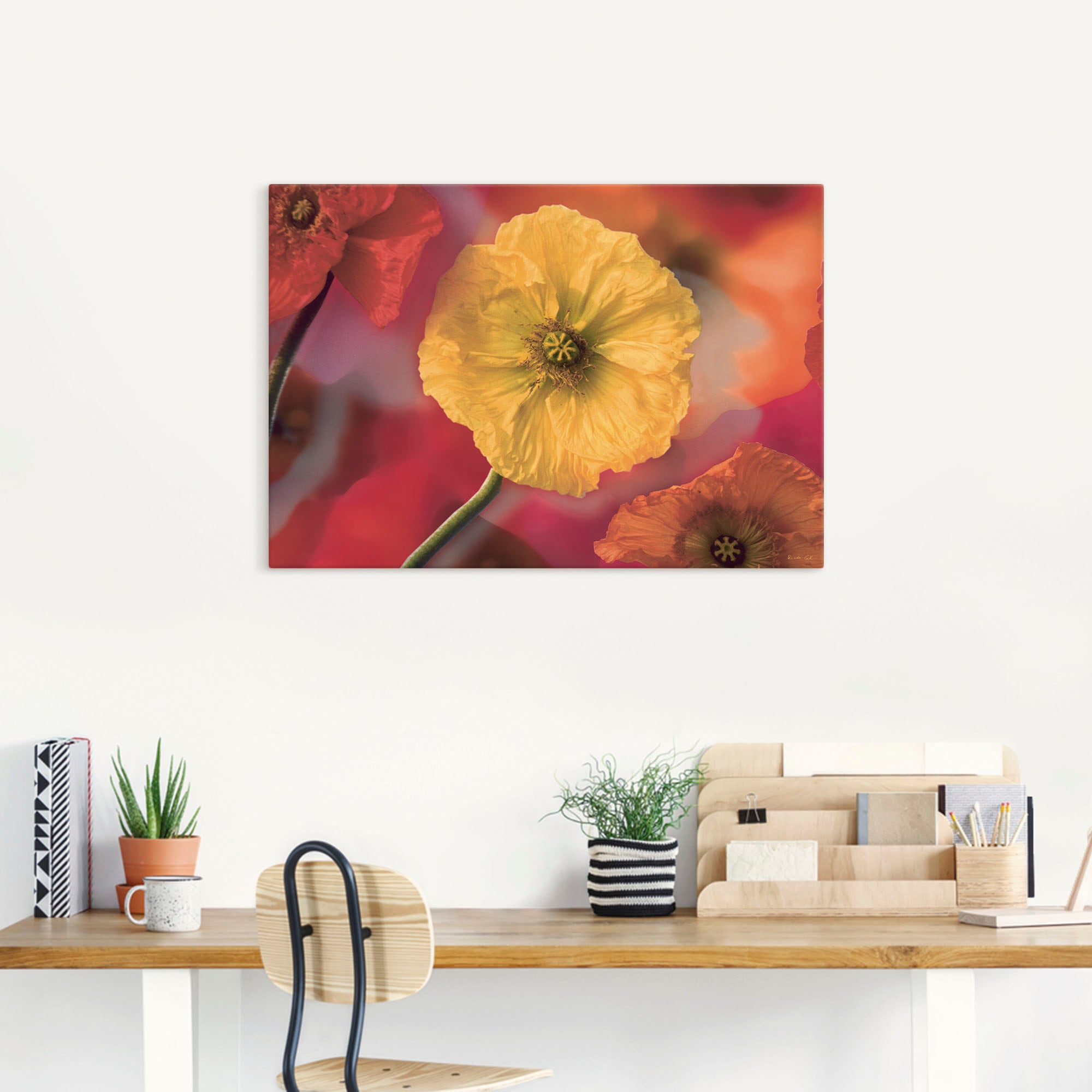 Artland Wandbild »Fotokollage Mohnblumen«, Blumenbilder, (1 St.), als Leinw günstig online kaufen