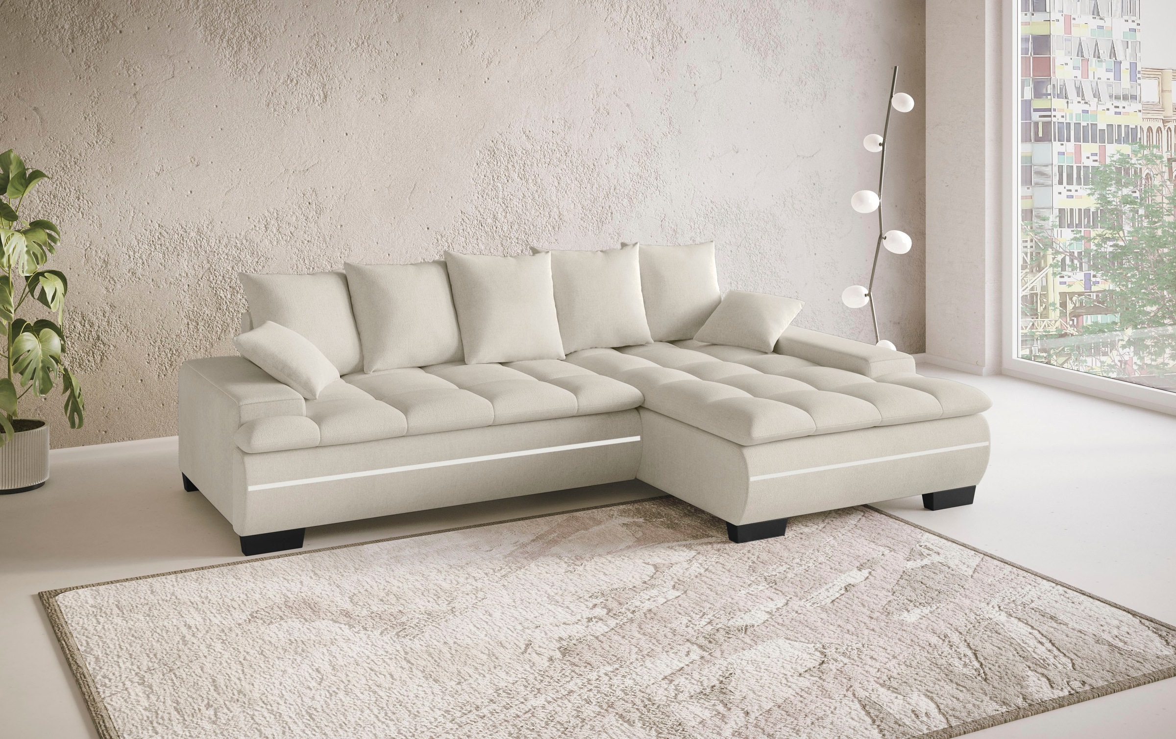 Mr. Couch Ecksofa »Haiti II, L-Form«, RGB-LED Beleuchtung, wahlweise mit Ka günstig online kaufen