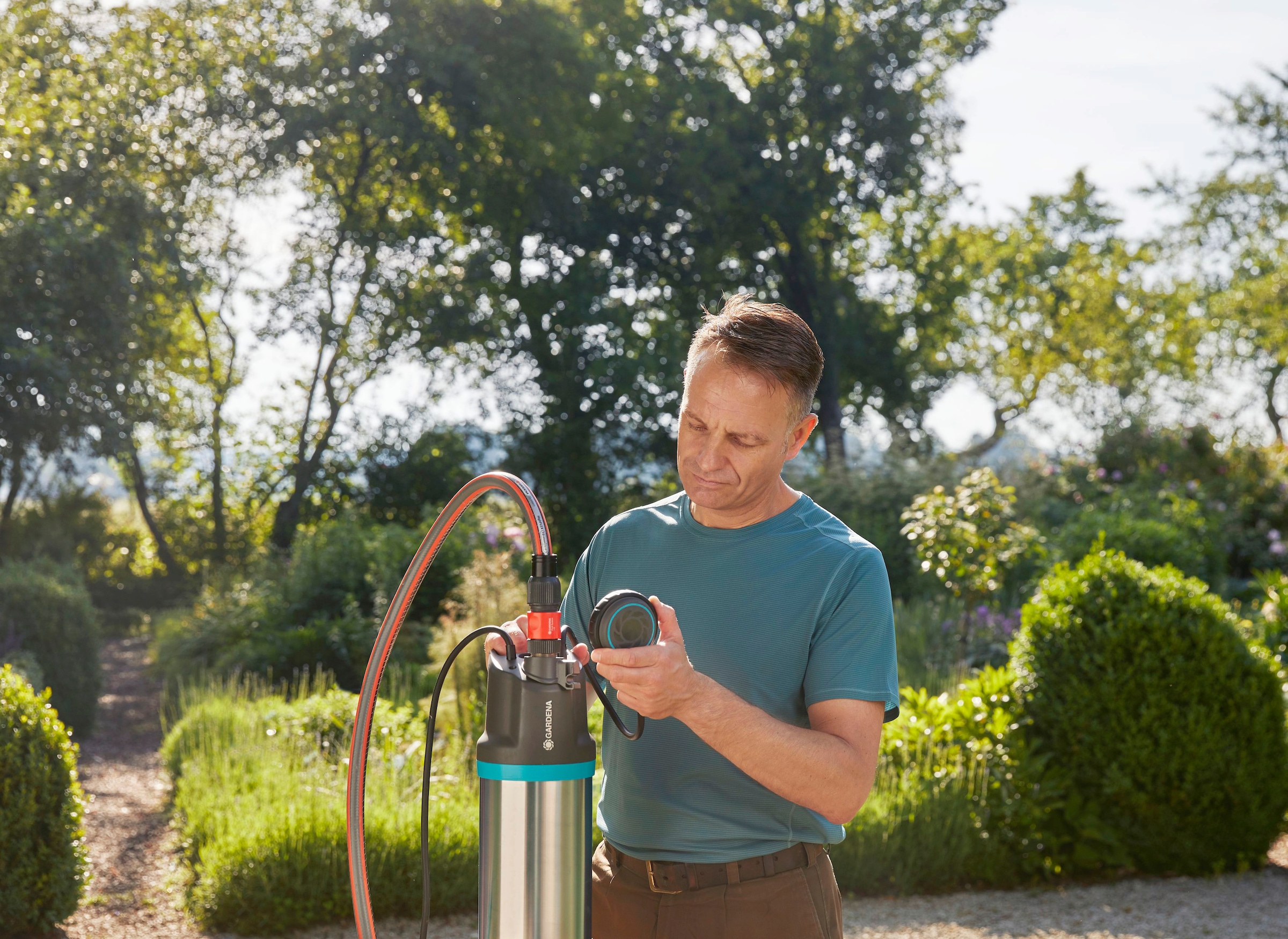 GARDENA Tauchdruckpumpe »5900/4 inox, 1768-20«, 5900 l/h max. Fördermenge