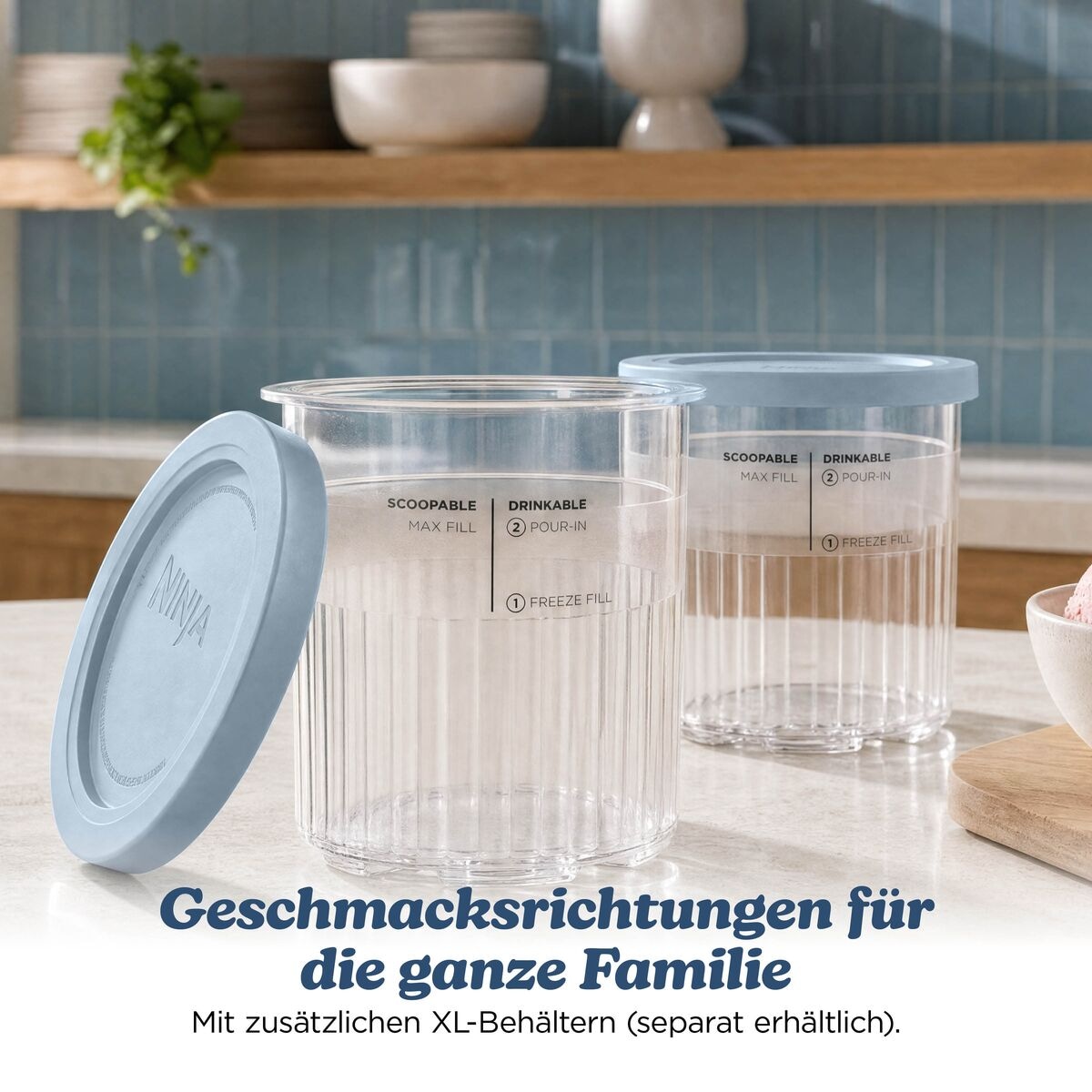 NINJA Eismaschine »NC601EU Ninja CREAMi XL 11-in-1 Ice Cream Maker – Navy« 1,42 l 800 W