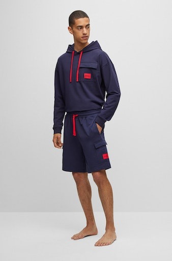 3. Bild von HUGO Sweatshorts »Reverse Shorts«, mit Cargotaschen