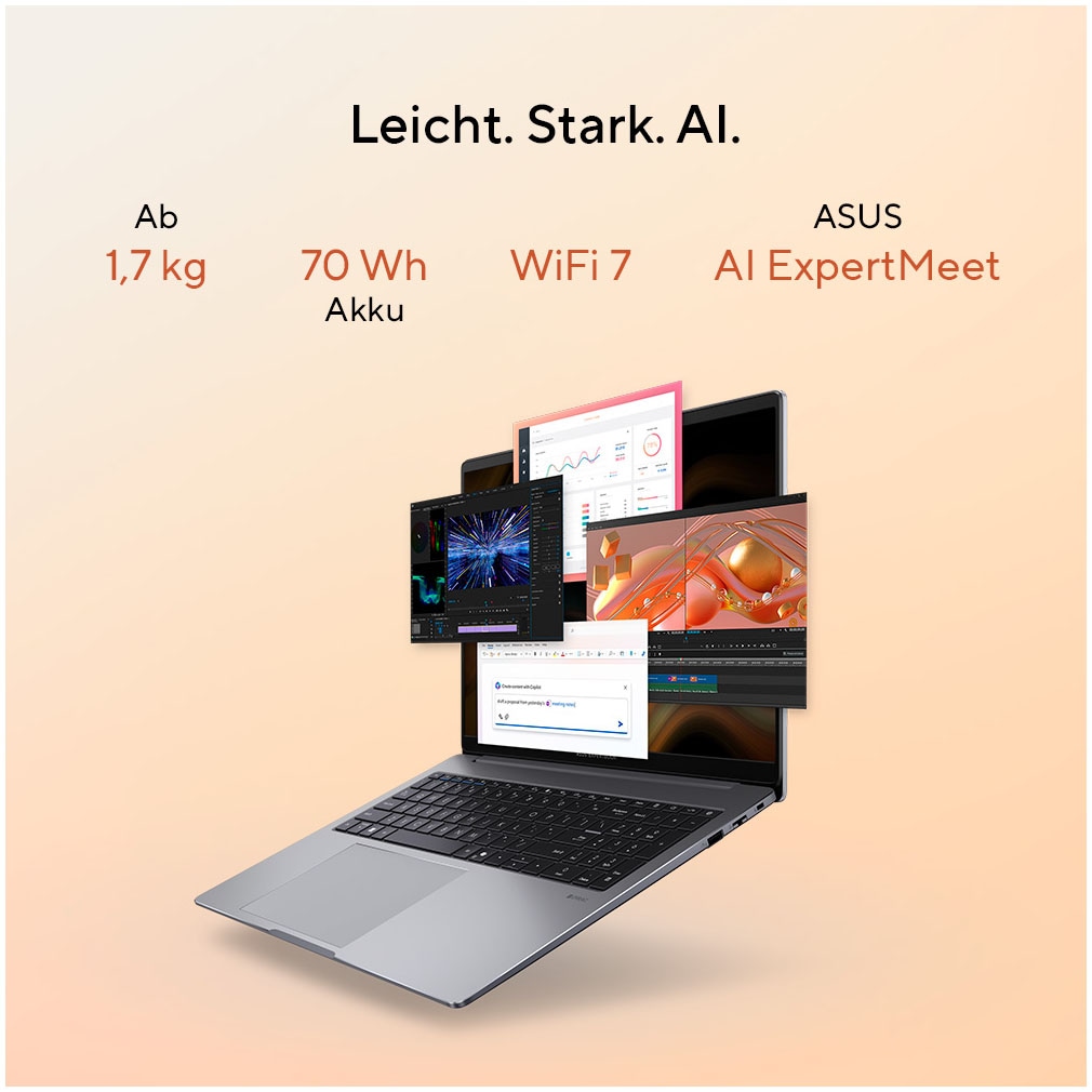 Asus Notebook »ExpertBook PM3 PM3606CKA-MB0196X« 40,6 cm / 16 ″ AMD Ryzen™ AI 5 Radeon 820M 1.000 GB SSD