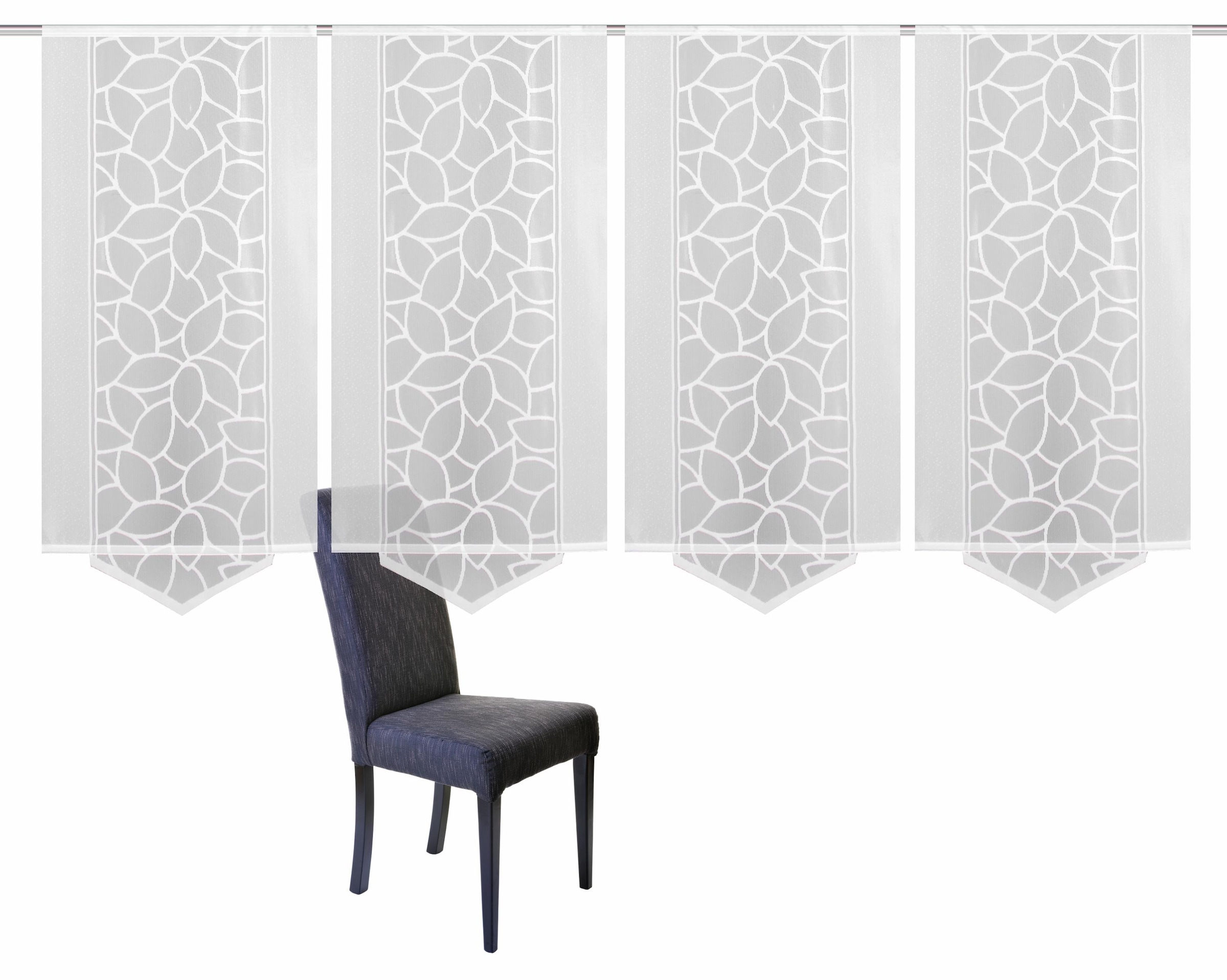 HOME WOHNIDEEN Schiebegardine »JENNA« Klettband 4 Stk. tlg. Schiebevorhang günstig online kaufen