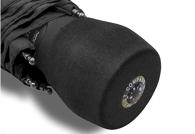 EuroSCHIRM® Taschenregenschirm »light trek automatic«, kompakte Größe, mit Automatik und integriertem Kompass im Griff