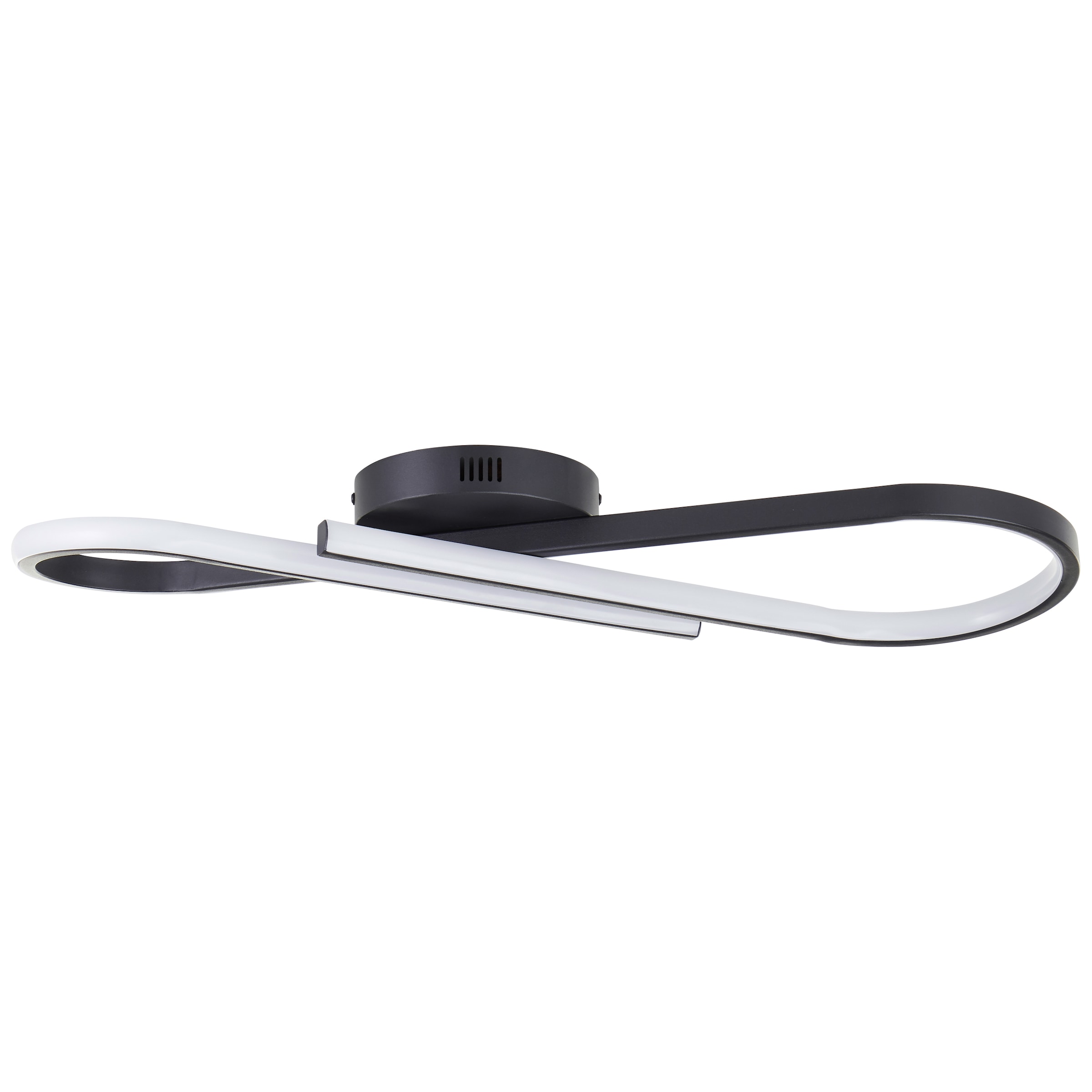 Brilliant LED Deckenleuchte »Hinton« LED-Modul 1 Stk. Warmweiß 66x20 cm, 2800lm, 3000K, dimmbar, Metall, schwarz