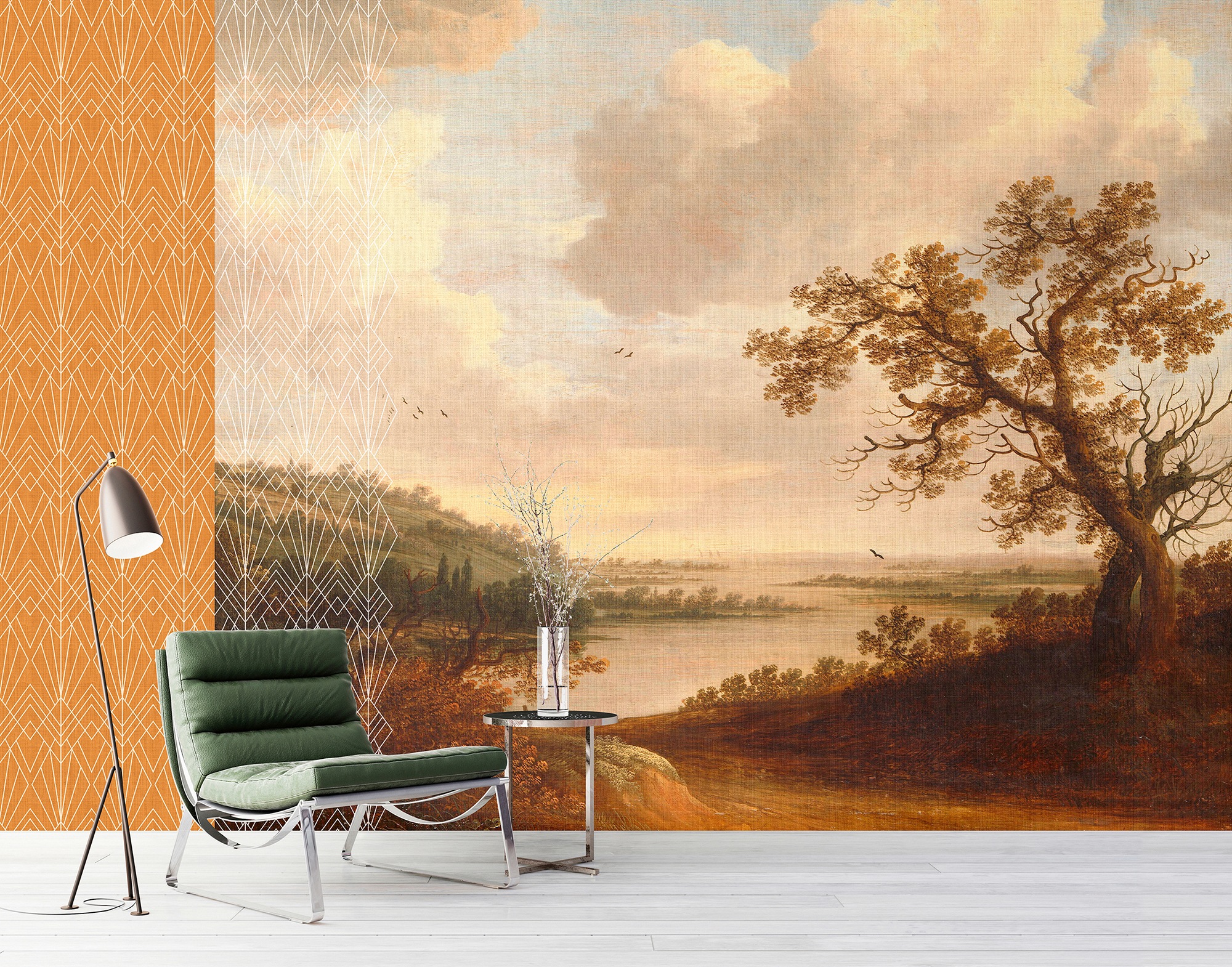 living walls Fototapete »Walls by Patel Cortina« glatt Fototapete Vintage cortina 4,00 m x 2,70 m 200 g Vlies Premium Tapete