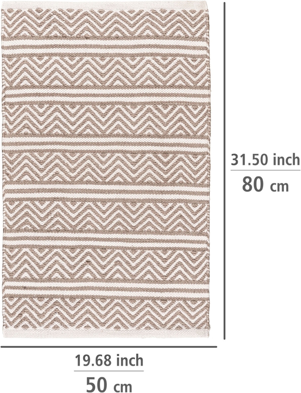 WENKO Badematte »Shaki« Höhe 8 mm BxL: 50 x 80 cm