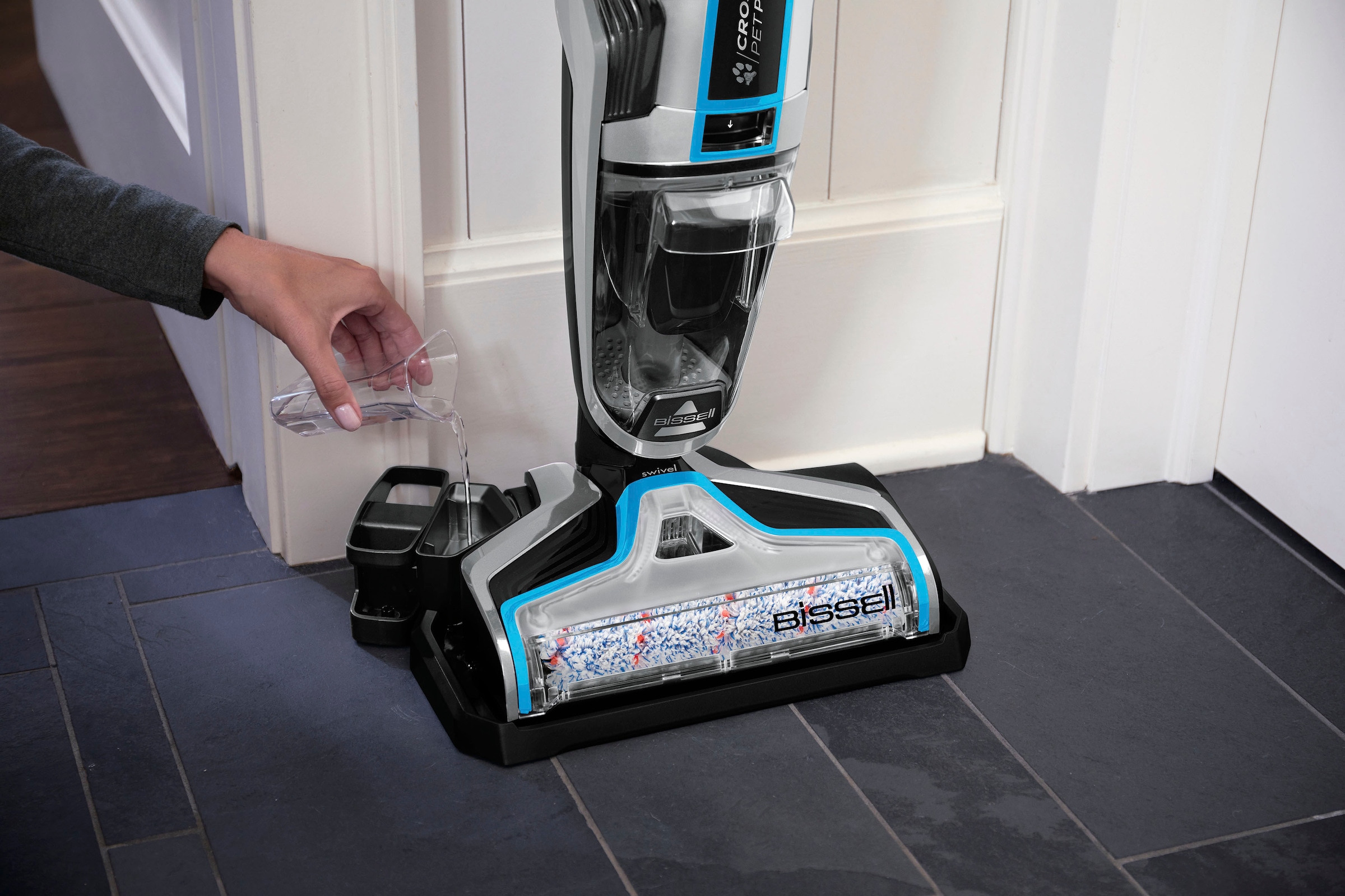 Bissell Nass-Trocken-Sauger »2225N, CrossWave Pet Pro, Haustieraufsatz, Dual-Tank« Mehrflächenreiniger für Hartböden & Teppich, saugen, wischen, trocknen