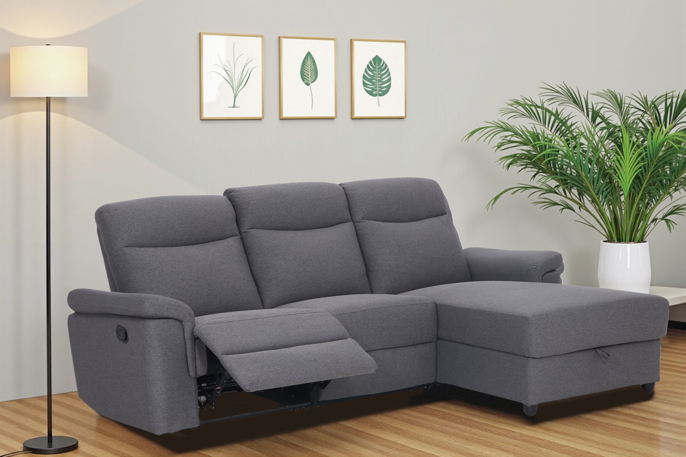Home affaire Ecksofa »BRIONNE, L-Form, 255cm, manuelle u. elektrische Funkt günstig online kaufen