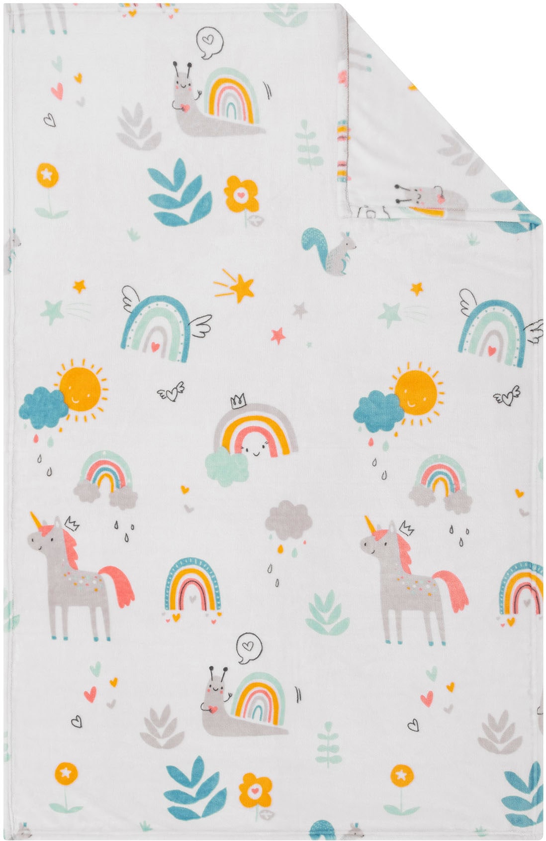 s.Oliver Kinderdecke »Flanellfleecedecke s.Oliver Junior Einhorn«, mit kunterbunten Motiven