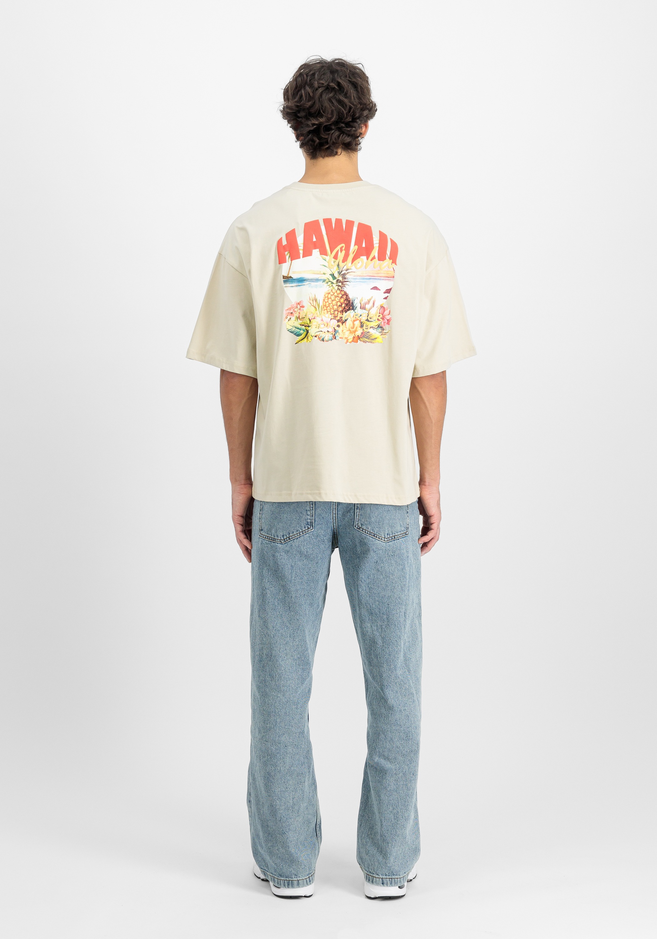 Alpha Industries T-Shirt »Alpha Industries Men - T-Shirts Hawaii Aloha Backprint T-Shirt«