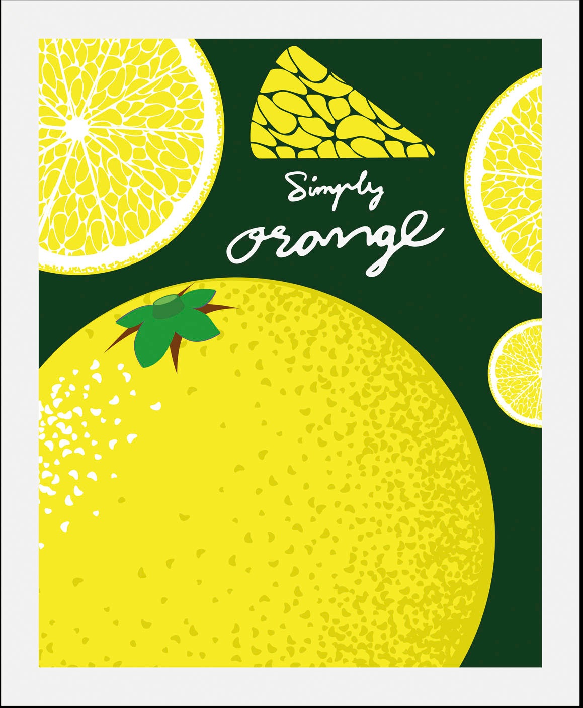 queence Bild »Simple Orange«, Obst-Obst Bilder-Kunst-Abstrakt-Essen-Lebensm günstig online kaufen