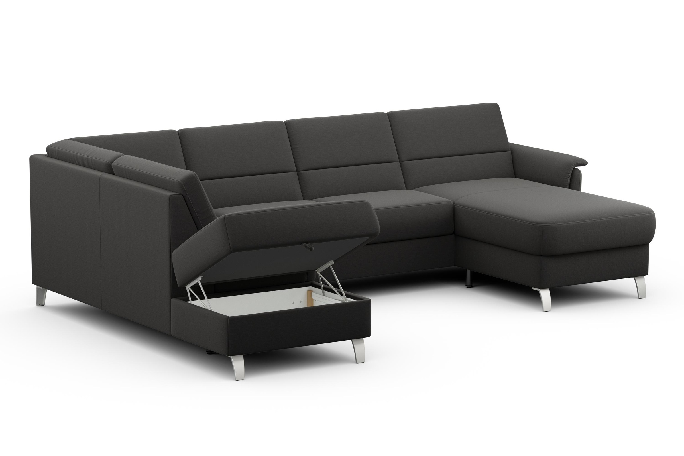 sit&more Wohnlandschaft »Palmera U-Form«, Federkern, wahlweise mit Bettfunktion und mit/ohne Stauraum