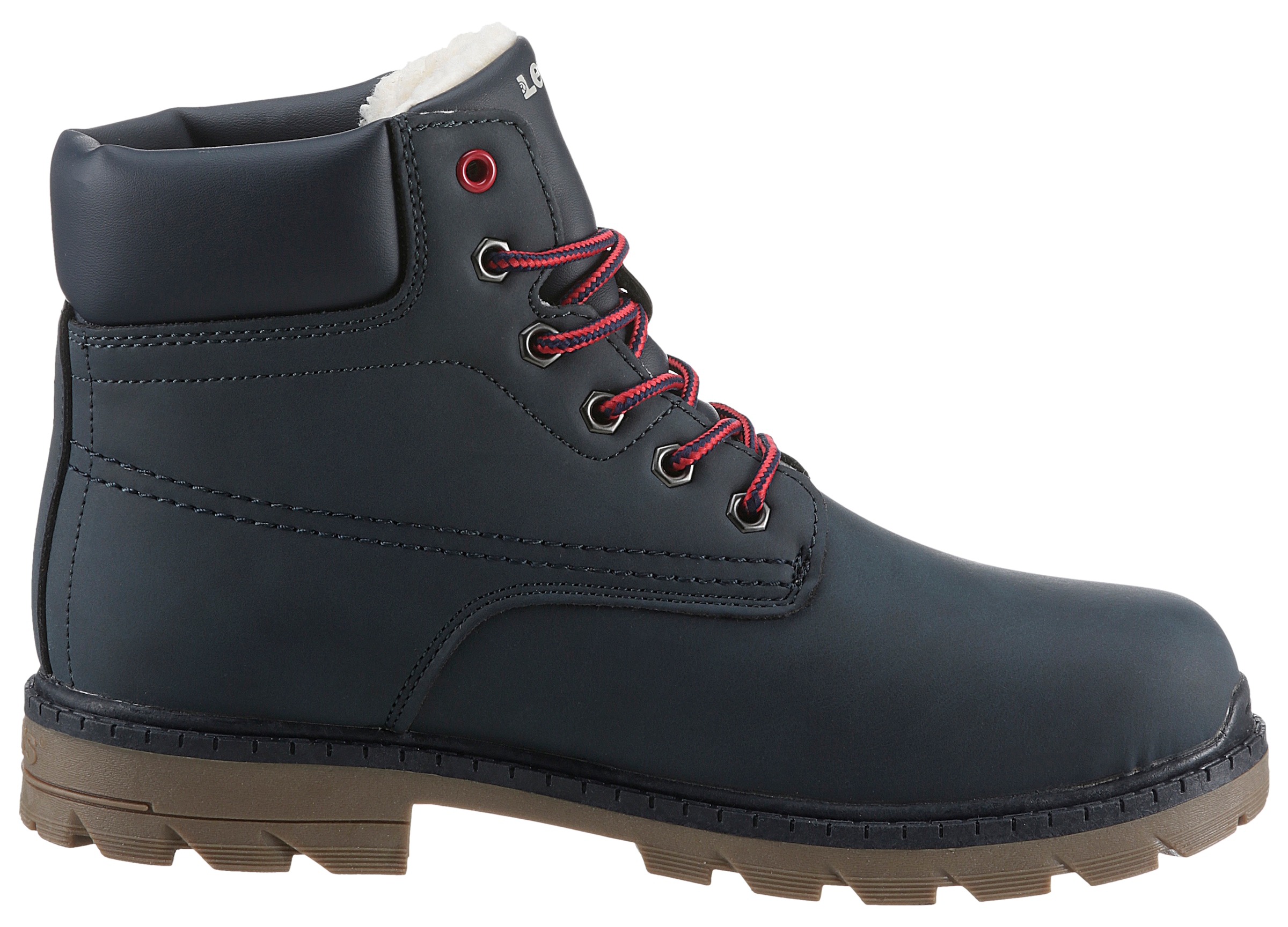 Levi's® Kids Winterboots »LEVIS® NEW FORREST FUR«, Blockabsatz, Outdoorschuh, Schnürboots mit gepolstertem Schaftrand