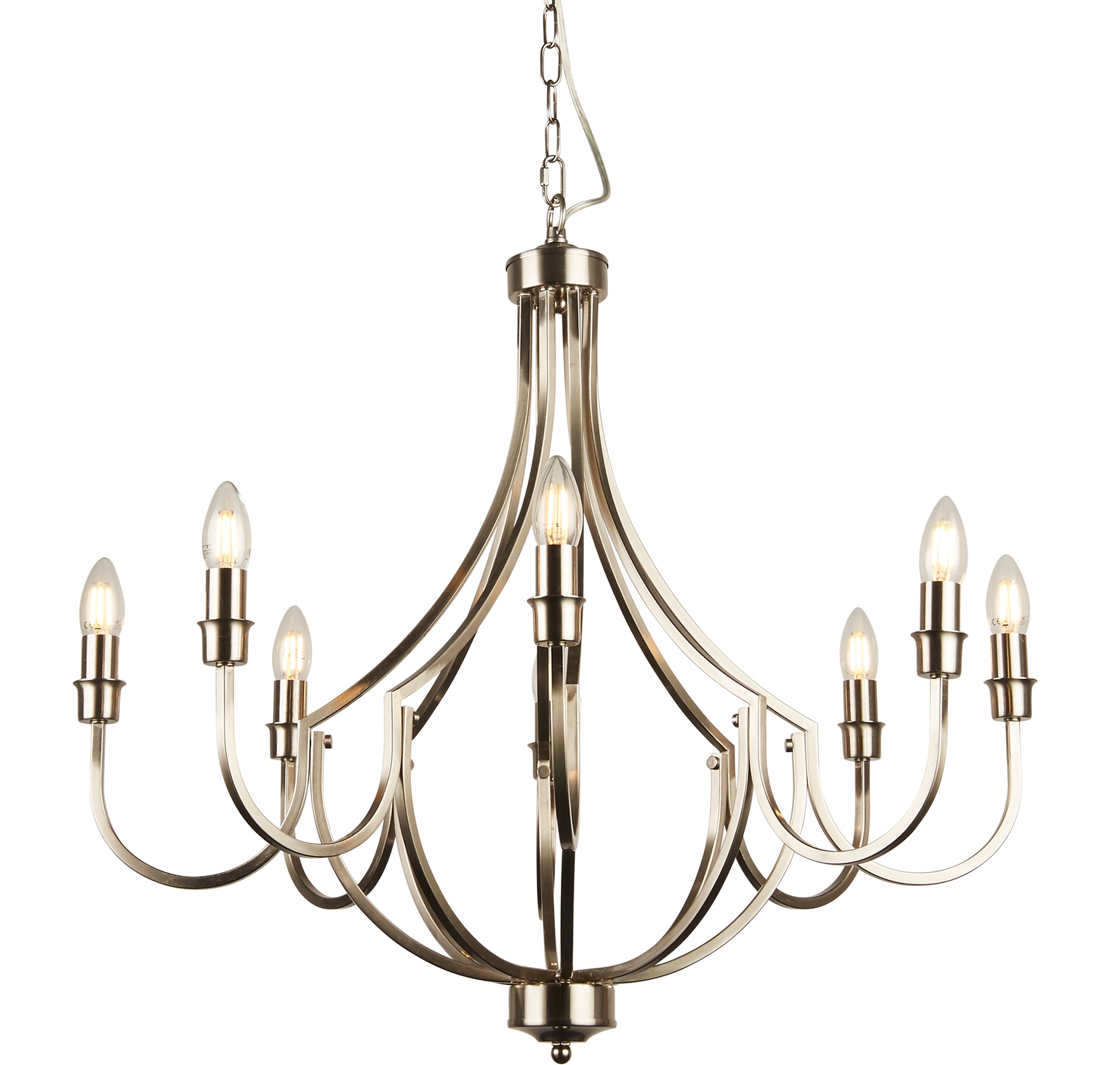 Searchlight Kronleuchter »Hängeleuchte Lodge, 8-flammig«, 8 flammig, Leuchtmittel E14 | ohne Leuchtmittel, Elegante Optik