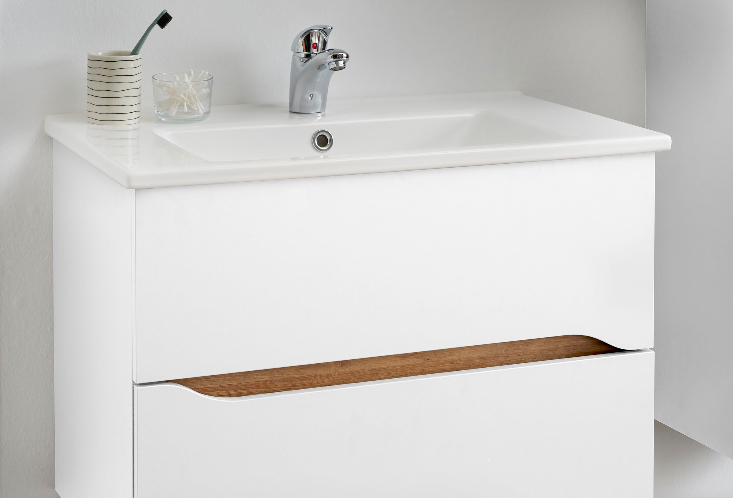 Saphir Badmöbel-Set »Quickset Keramikwaschtisch mit Unterschrank, 75 cm bre günstig online kaufen