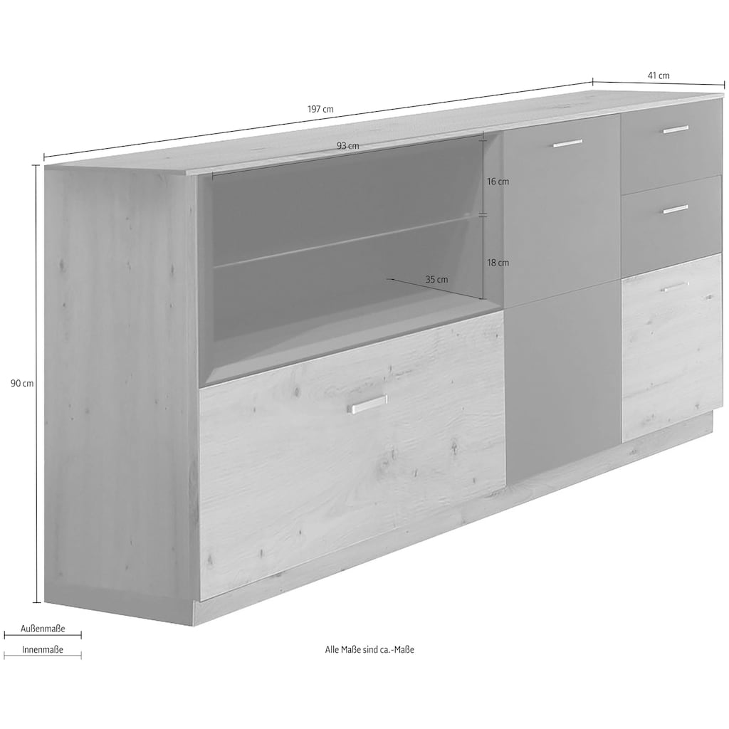 Mäusbacher Kommode »Frame«, Breite 197 cm